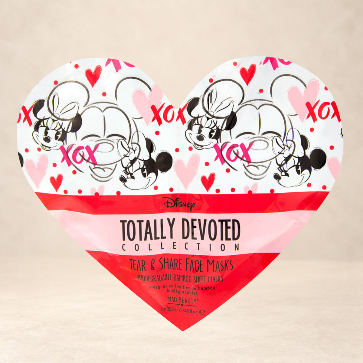 Disney Mickey & Minnie „Totally Devoted“ Tear &amp; Share Gesichtsmasken – Mad Beauty