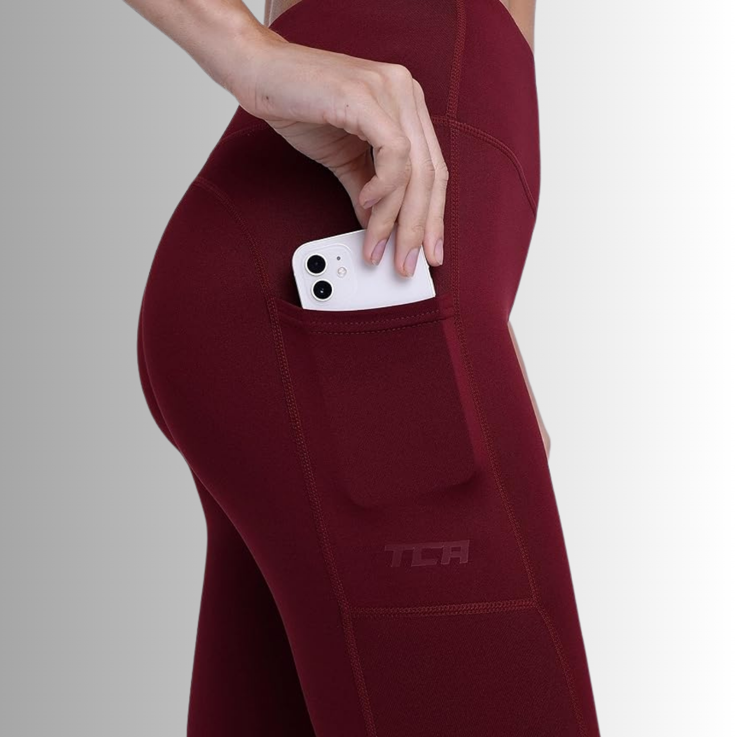 TCA SuperThermo Performance Leggings für Damen High Waist Blickdicht Sportleggings mit Handytasche, Laufhose für Yoga & Fitness Größe: S, L