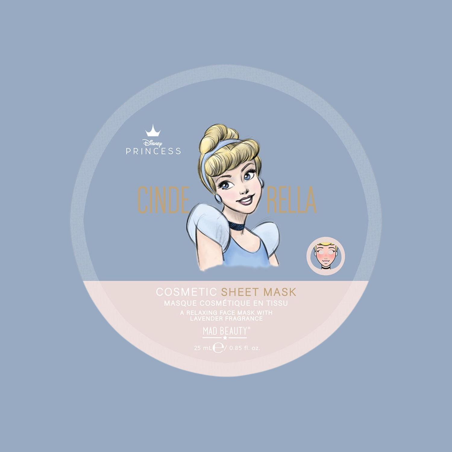 Mad Beauty Princess Cinderella Gesichtsmaske für das Gesicht für Revitalisierung 1Stück