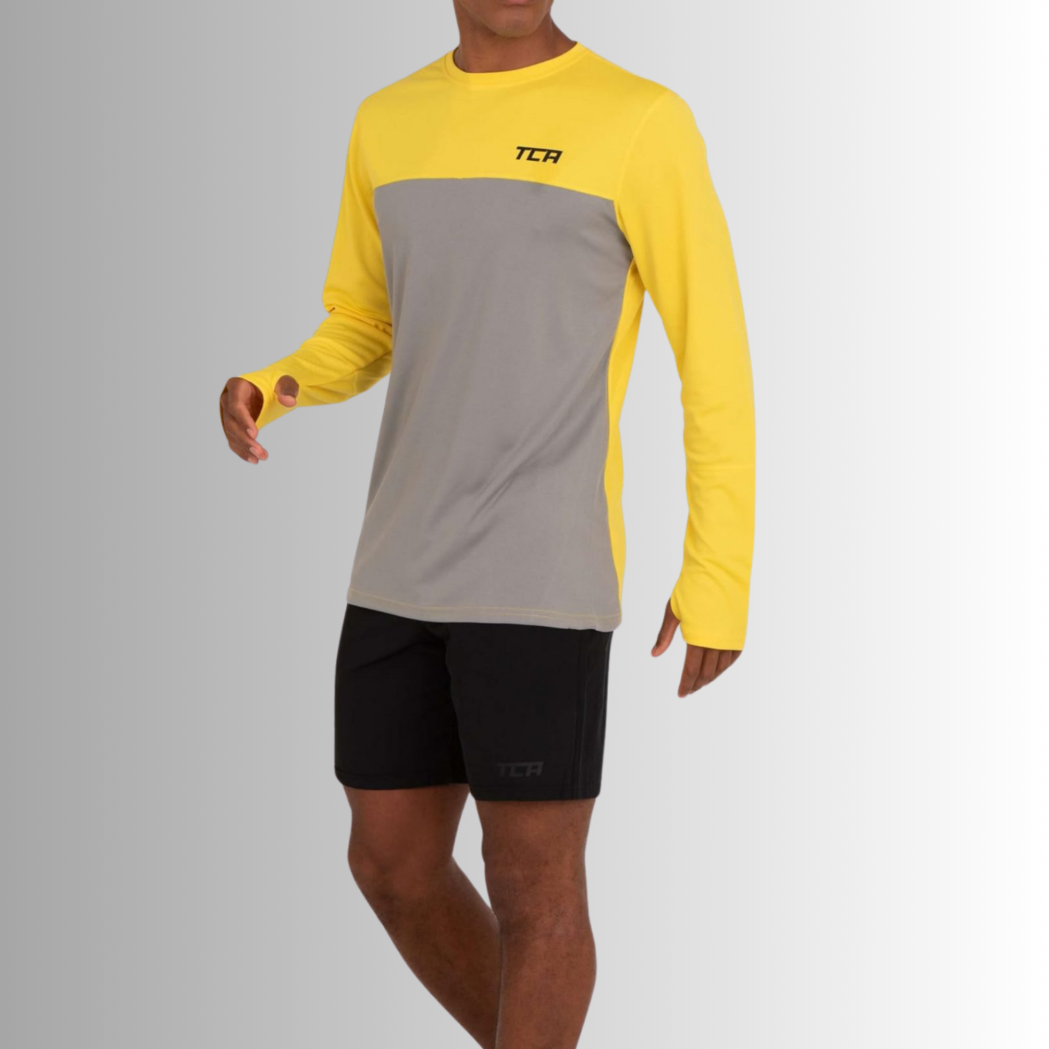 TCA Trainingsshirt Herren Langarm Laufshirt Größe: L