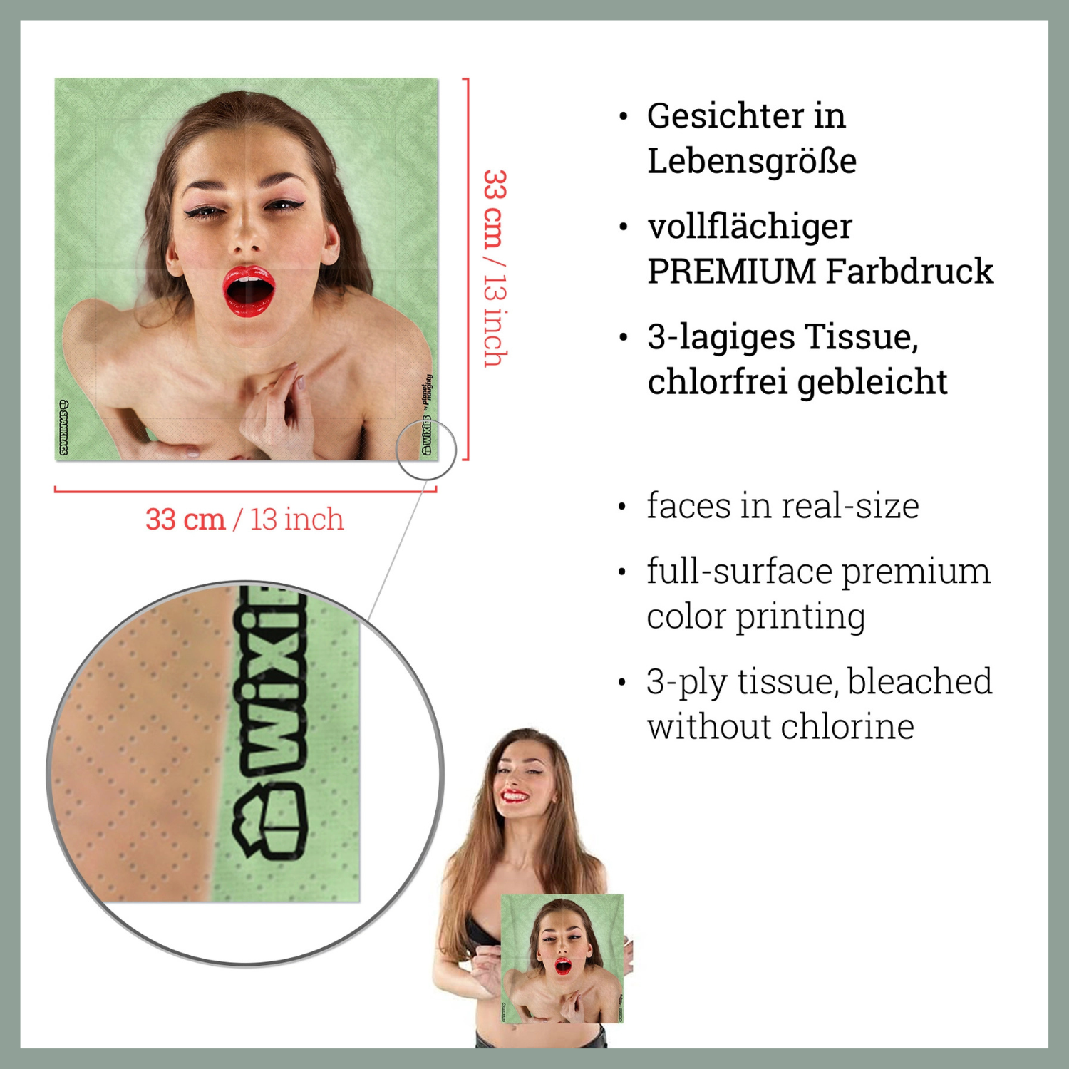 Wixies Tücher Lustiges Geschenk für Männer Gag