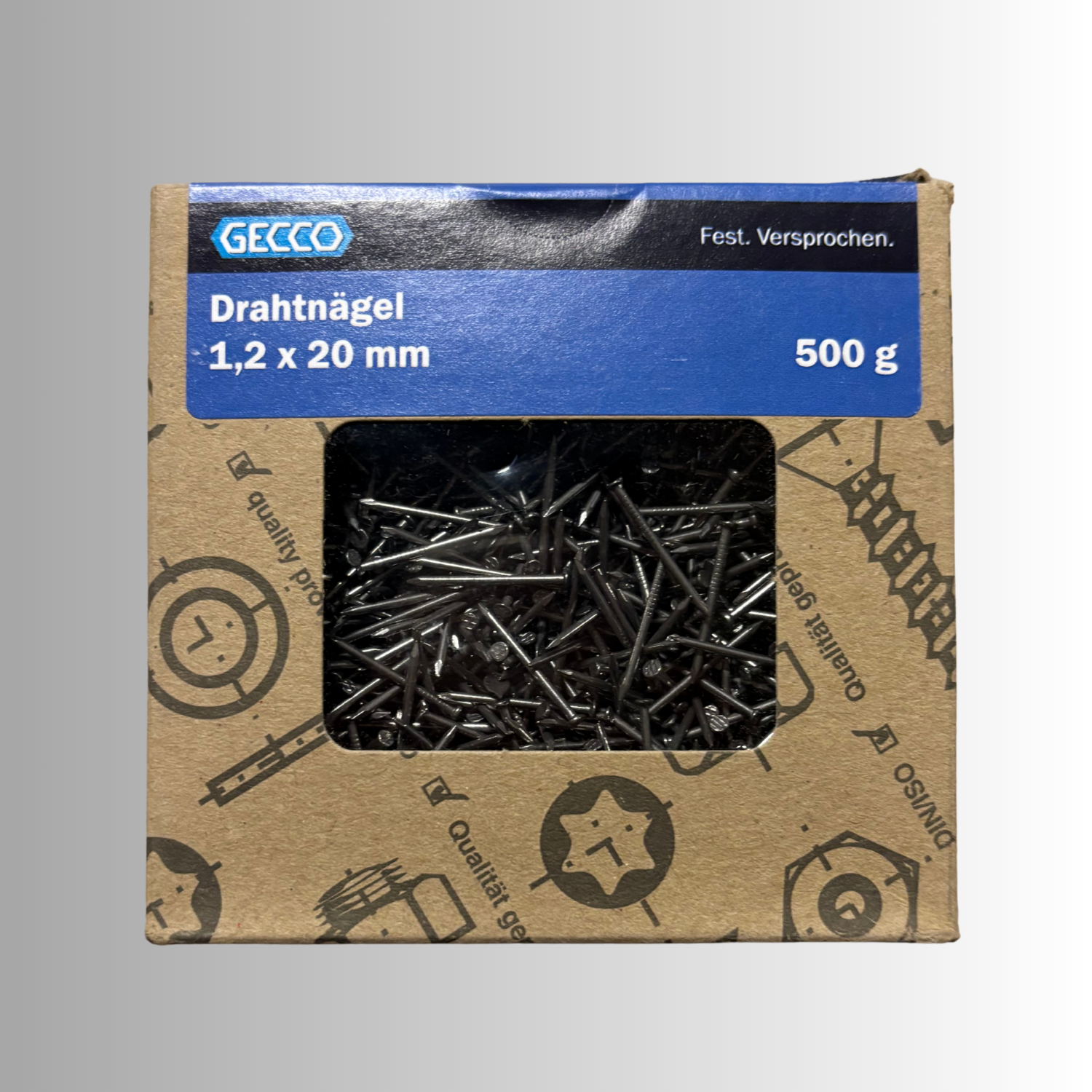 No.250 Gecco Drahtnägel 1,2x20mm - 500g Blank