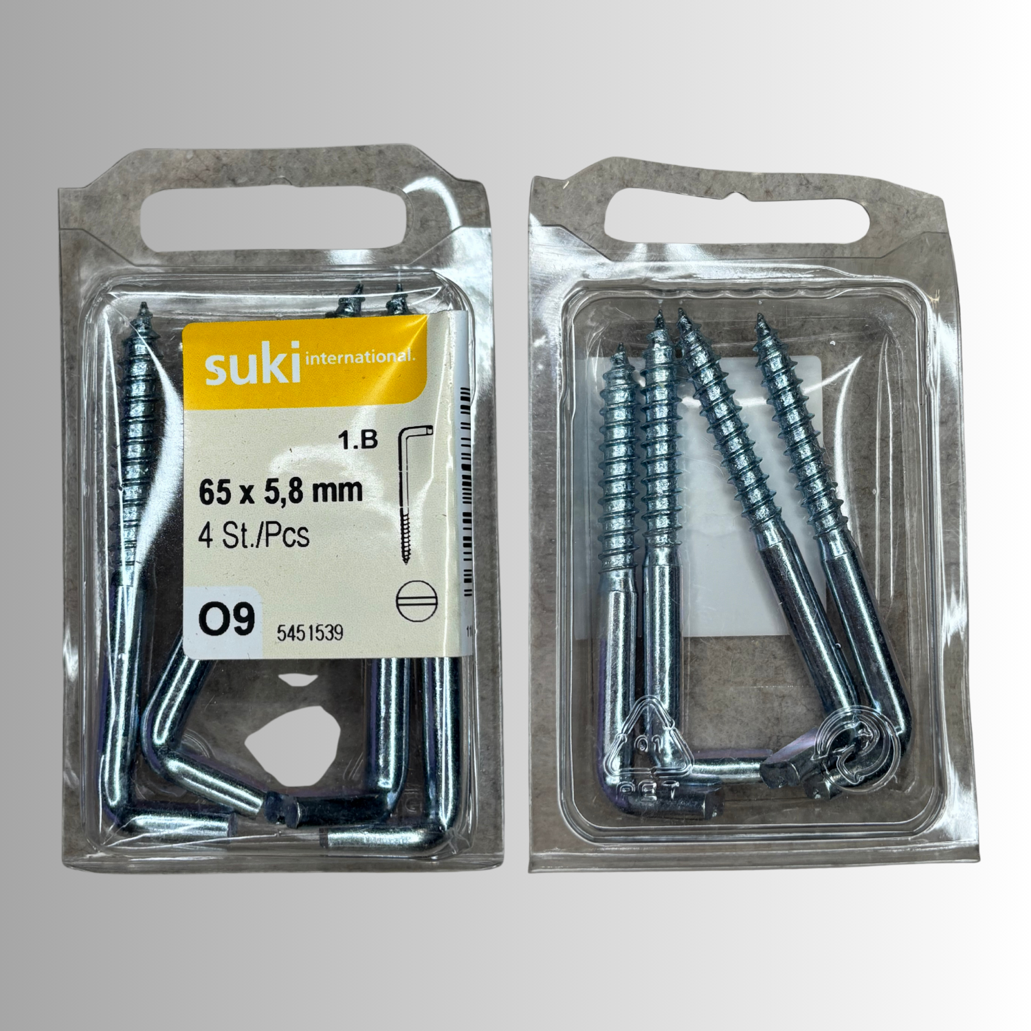 No.27 Suki Schlitzhaken 65x5,8mm - 4 Stück Verzinkt