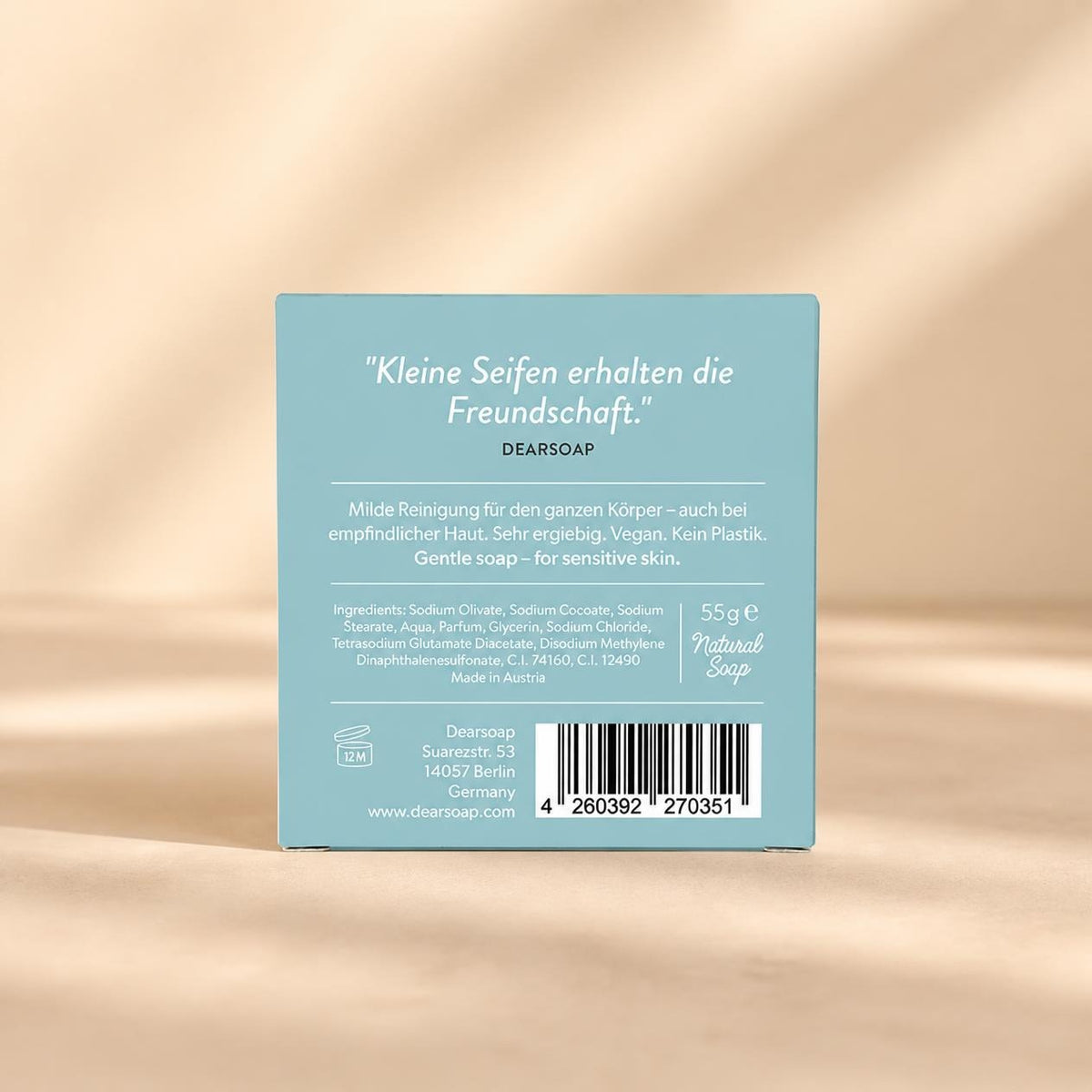 DEARSOAP Geschenkseife „Eine Hand wäscht die andere“  55 g