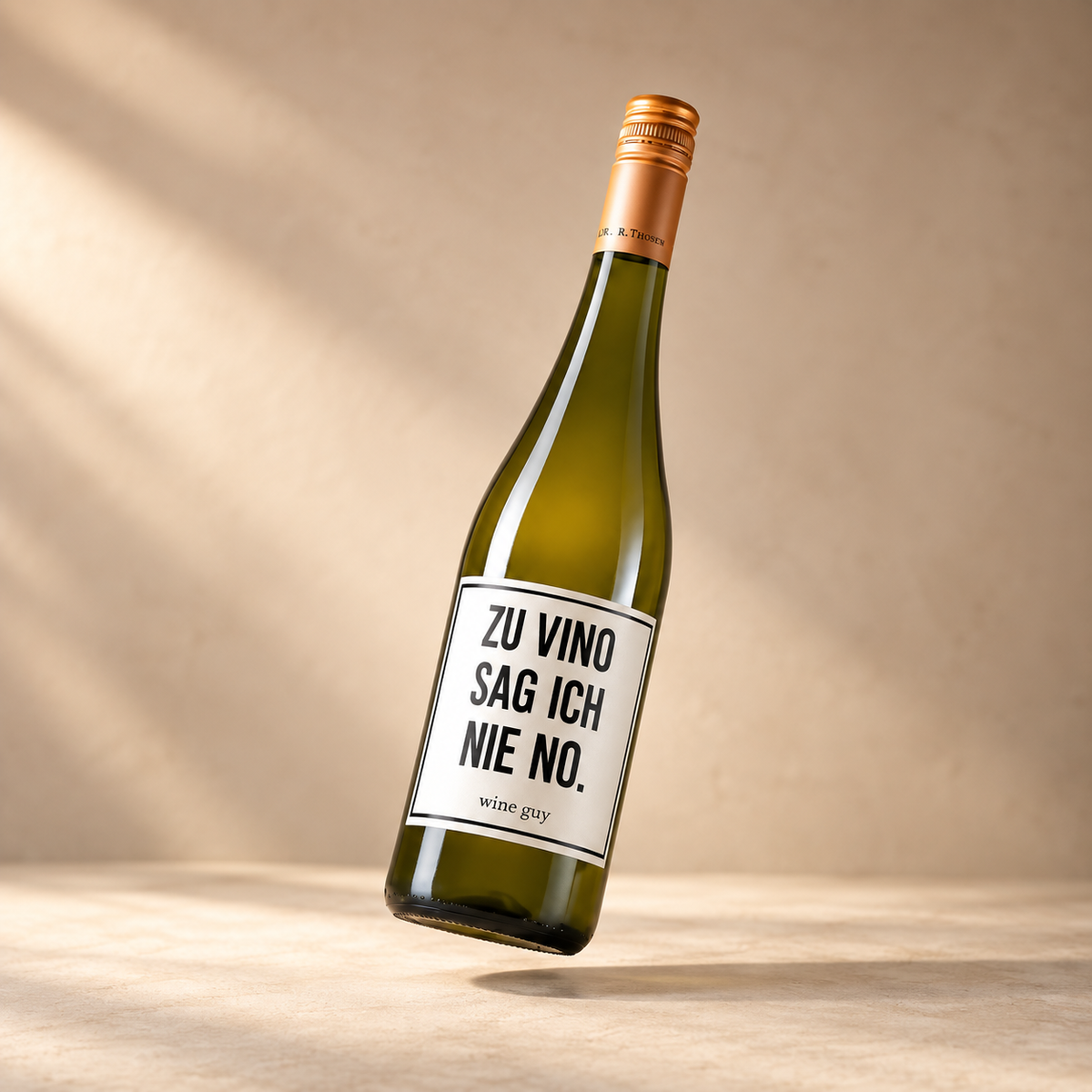Weißwein mit Spruch | Zu vino sag ich nie no