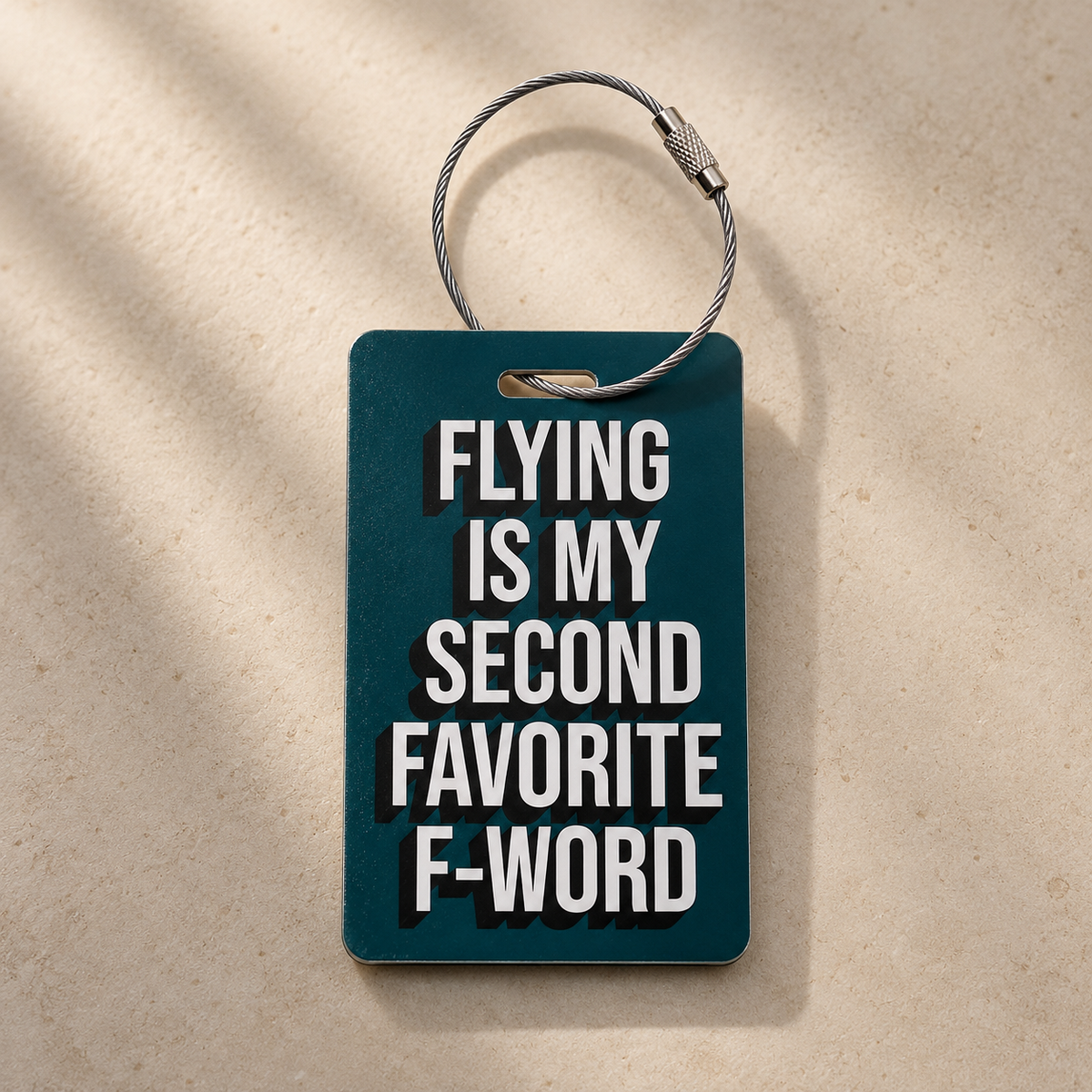 Gepäckanhänger mit Spruch | Flying is my second favorite F word