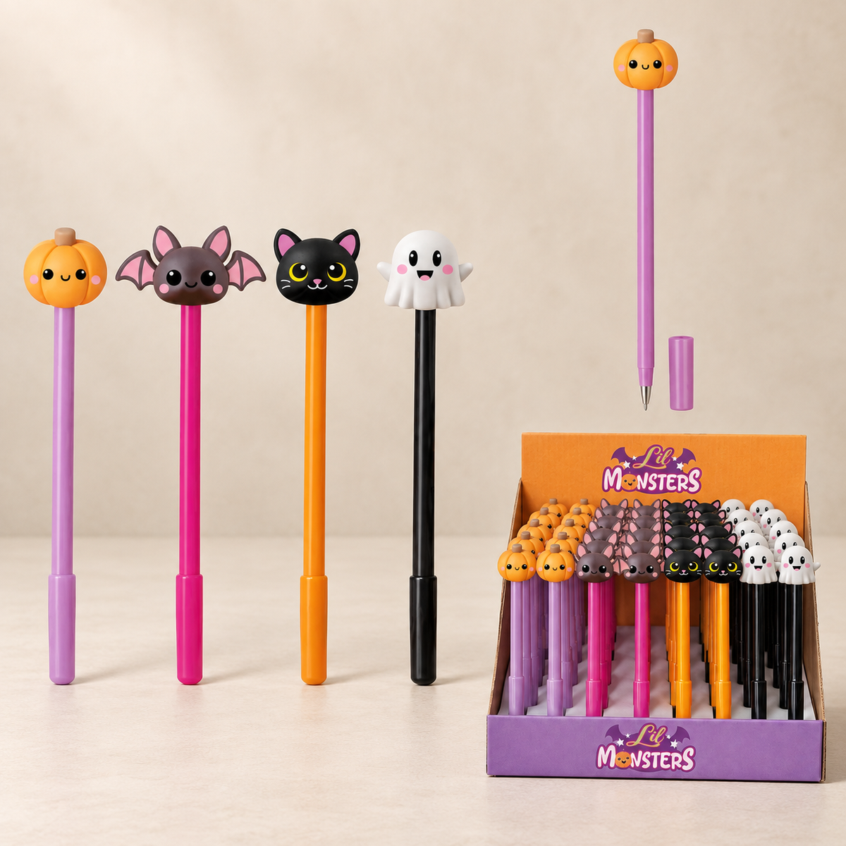 Halloween Kugelschreiber „Lil Monsters“ – 4 süße Designs