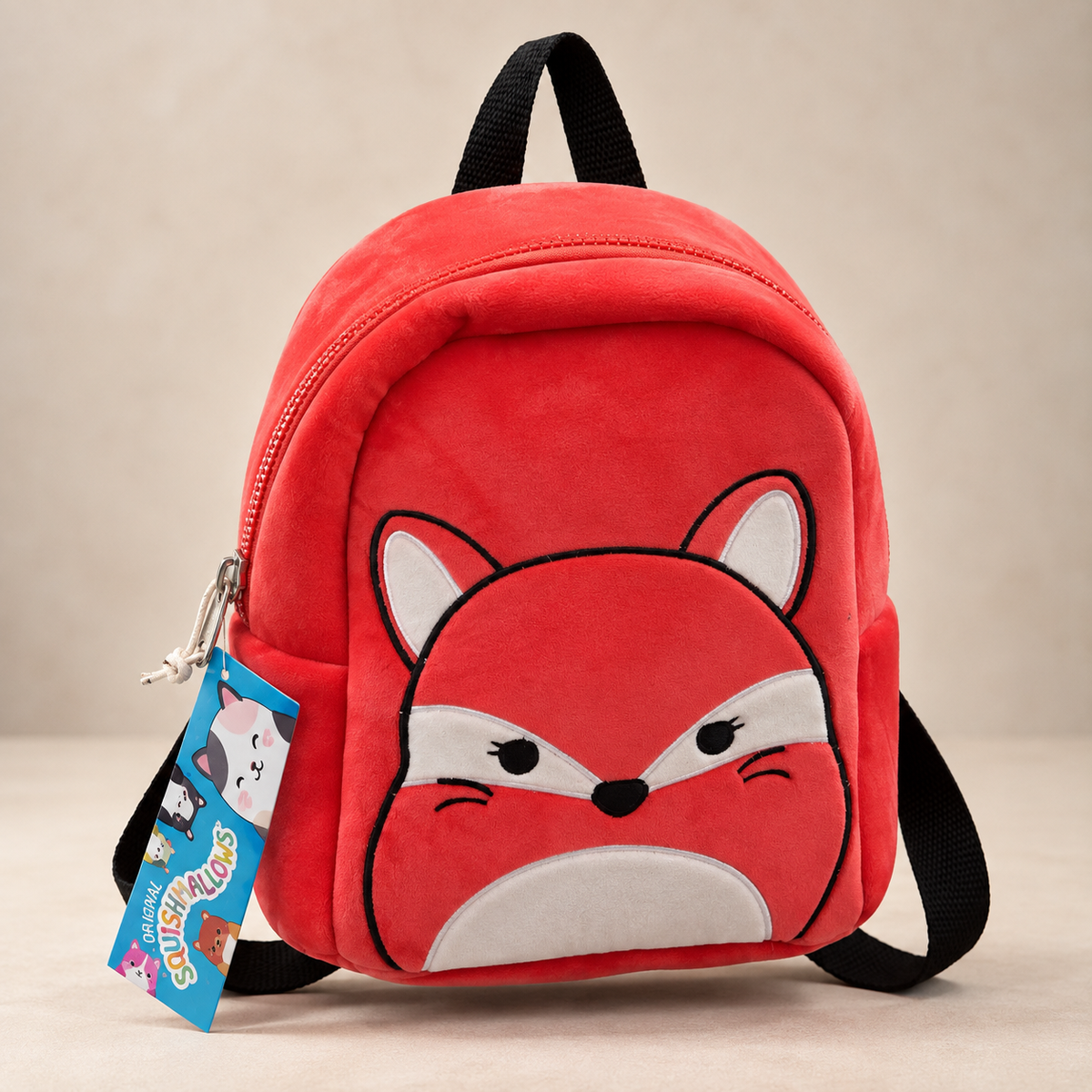 Squishmallows Fifi the Fox Plüsch-Rucksack – Rot/Coral