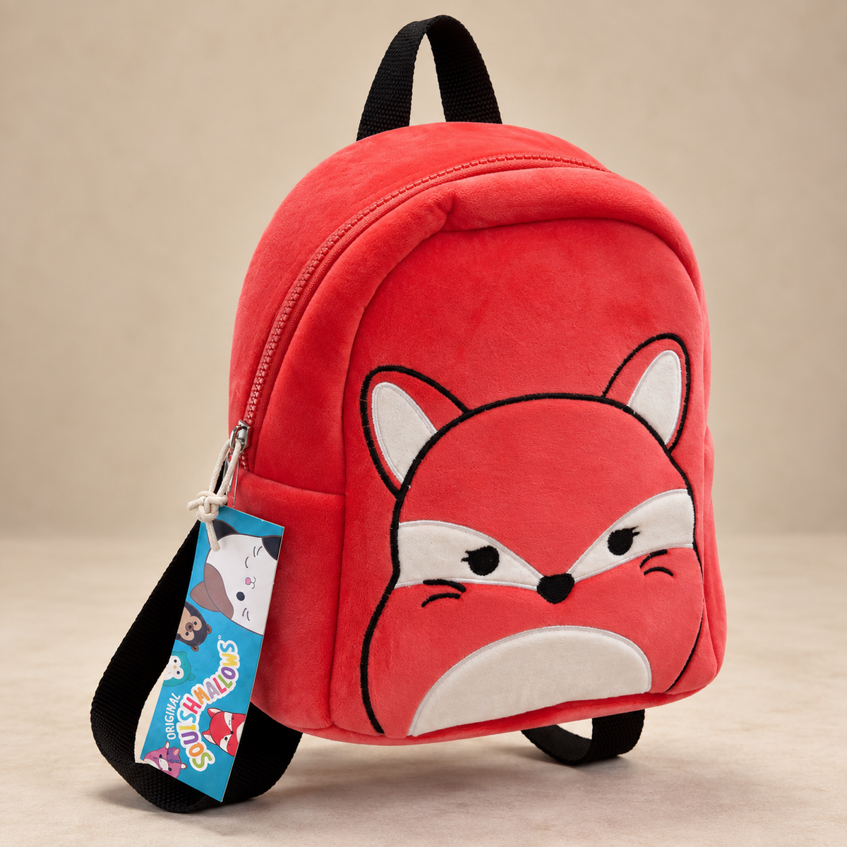 Squishmallows Fifi the Fox Plüsch-Rucksack – Rot/Coral