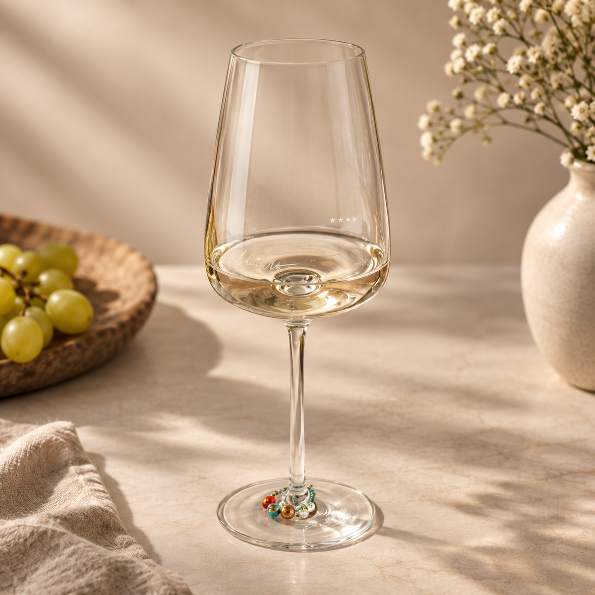 Weißwein mit Spruch | Weil Blumen nicht betrunken machen