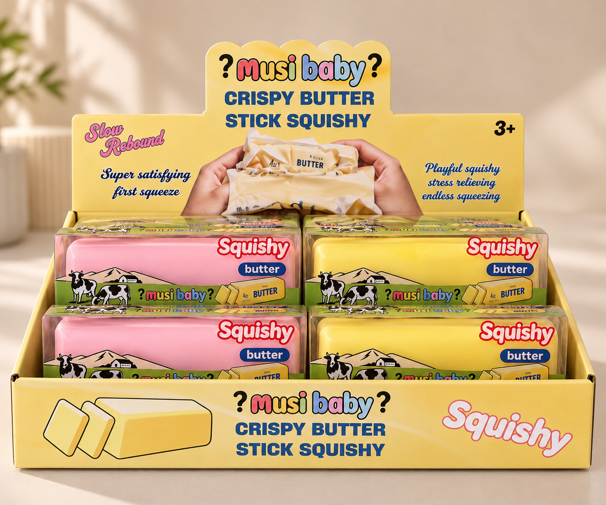SQUISHY CRISPY STICK Quetschbares Elastisches Butter-Stick Fidget-Spielzeug