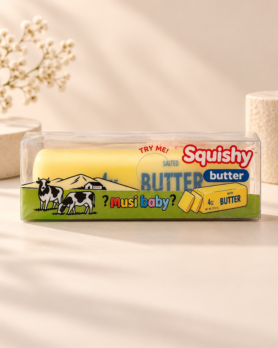 SQUISHY CRISPY STICK Quetschbares Elastisches Butter-Stick Fidget-Spielzeug