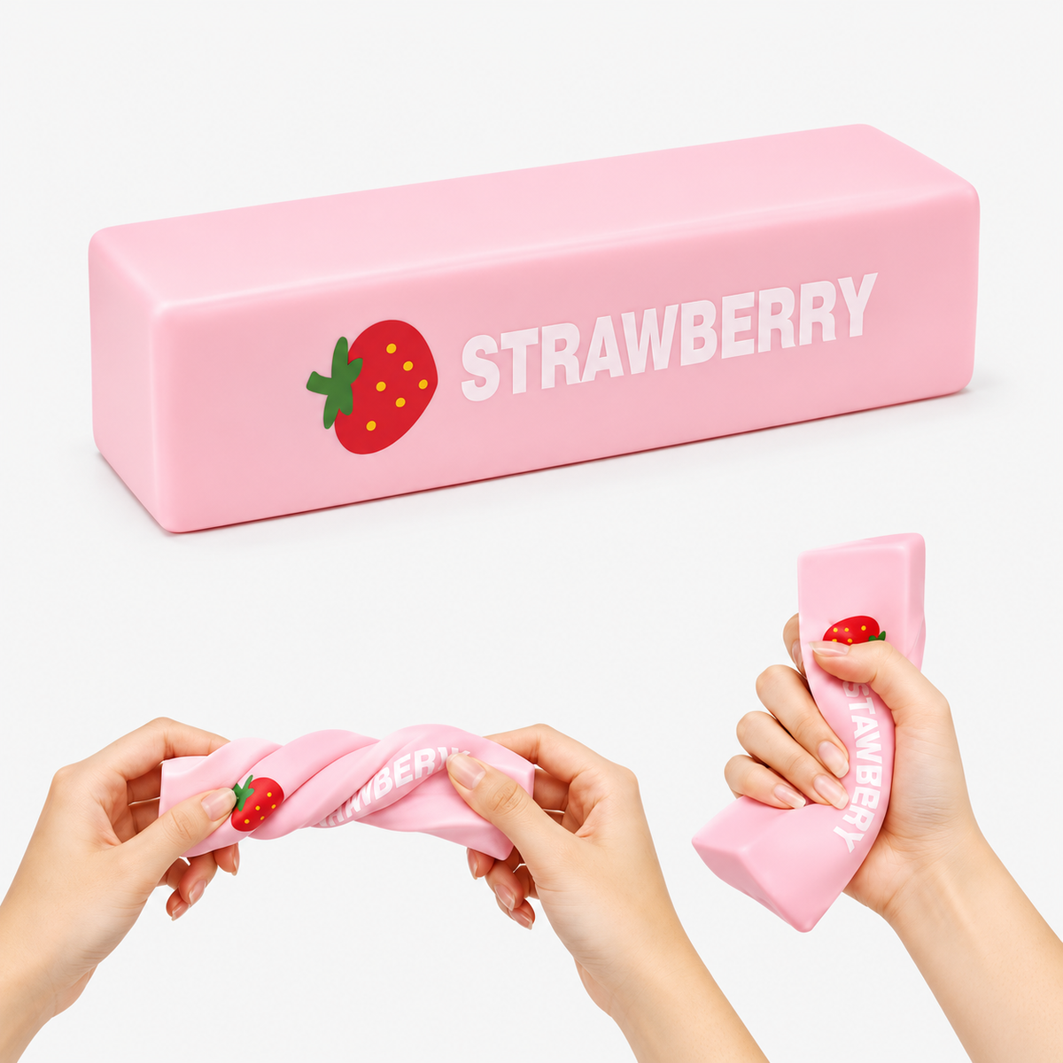 SQUISHY Erdbeer Butter Quetschbar Elastisch Spielzeug Antistress Fidget Erdbeere