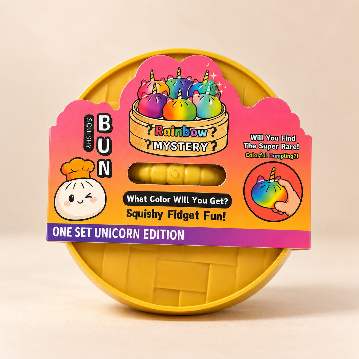 Rainbow Mystery Bun Squishy Fidget Spielzeug Überraschung Dumpling Squeeze