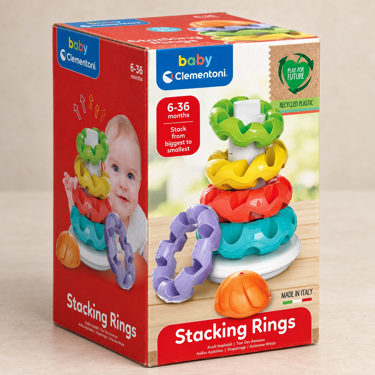 Clementoni Baby Stapelringe  Stacking Rings 6–36 Monate