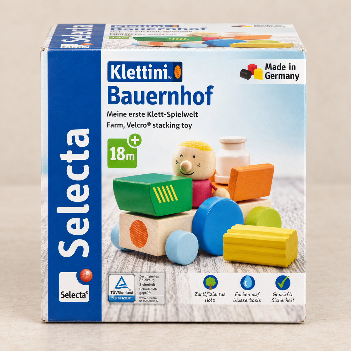 Selecta Klettini Bauernhof  Holzspielzeug ab 18 Monaten