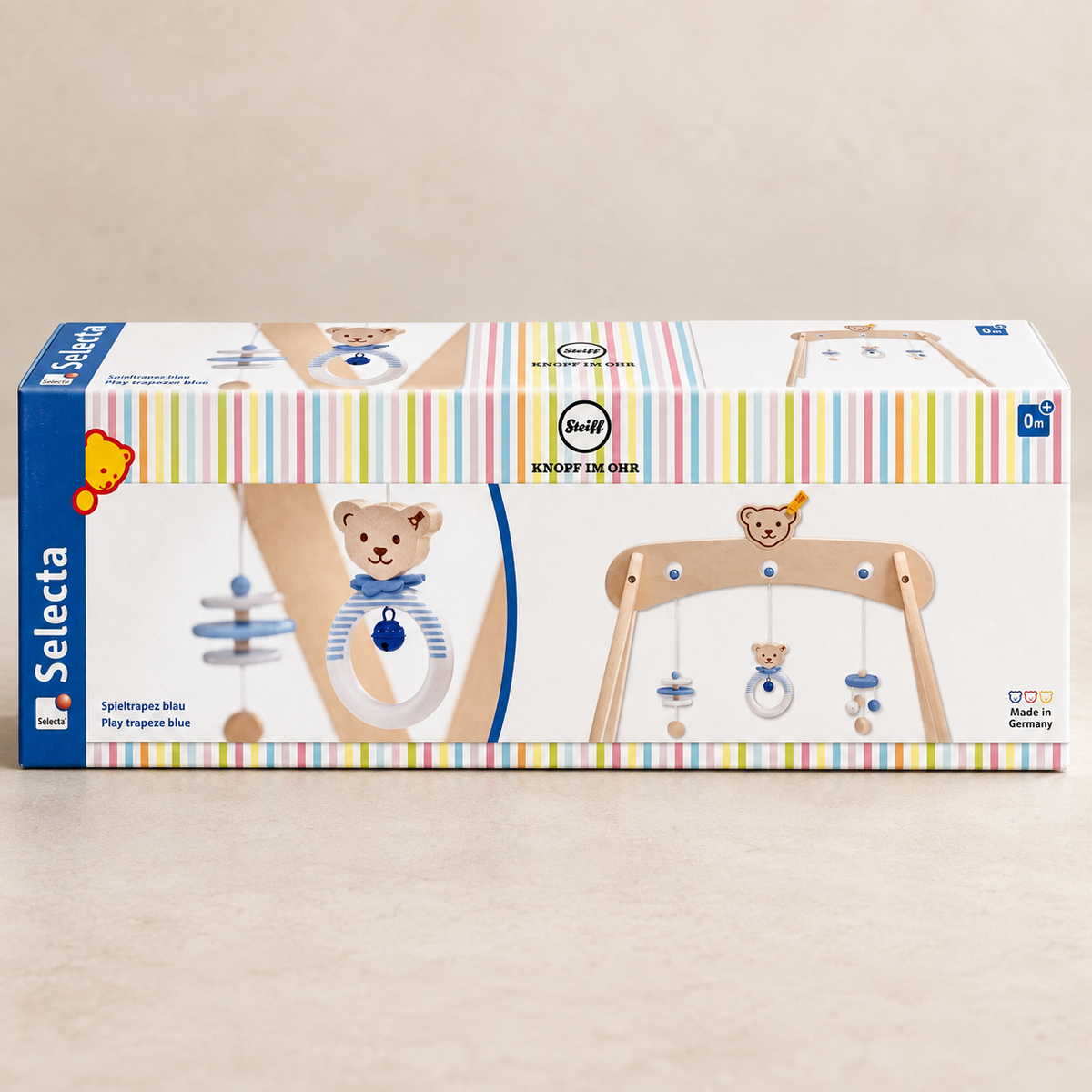 Selecta x Steiff Spieltrapez blau Holzspielzeug ab Geburt