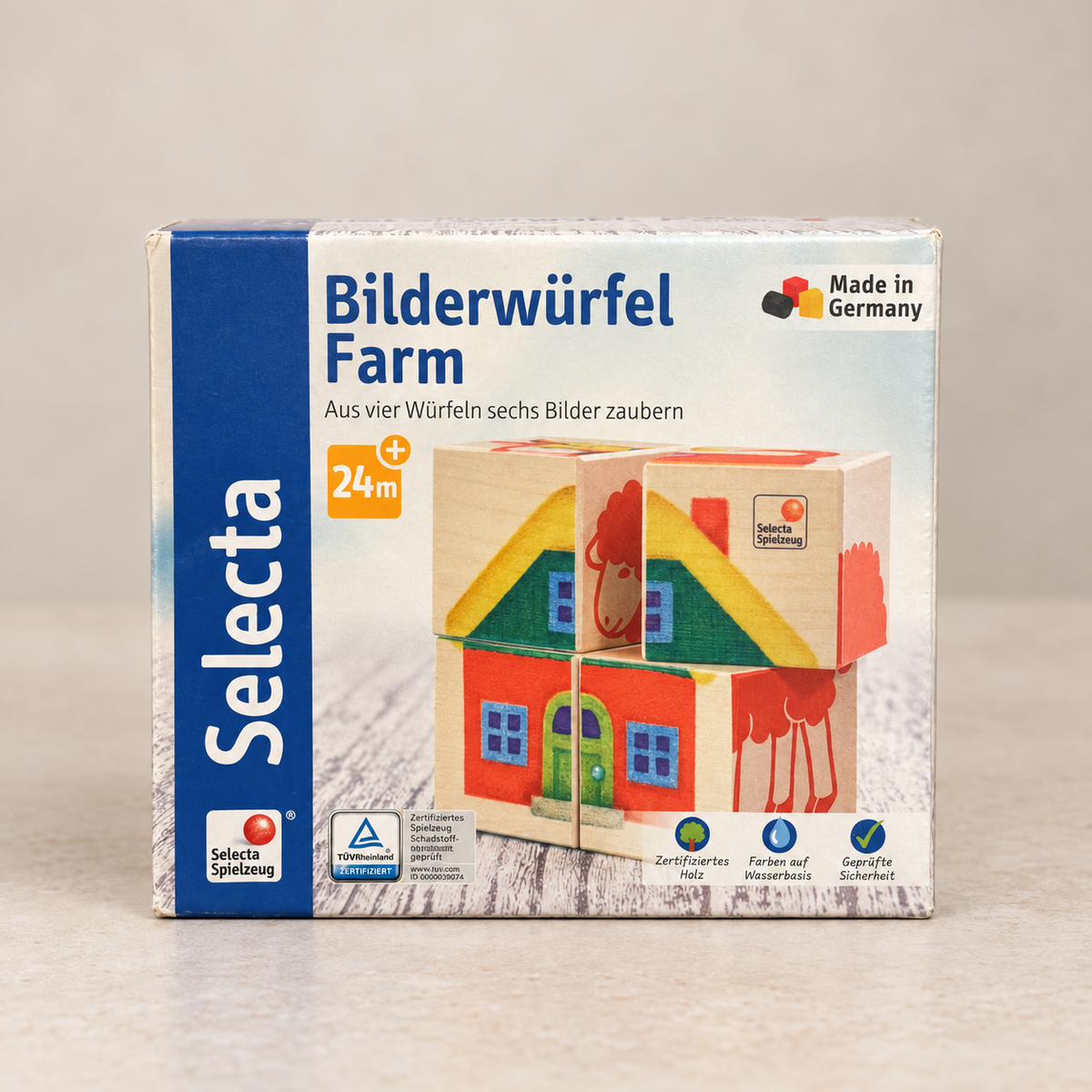 Selecta Bilderwürfel Farm Holzpuzzle ab 24 Monaten
