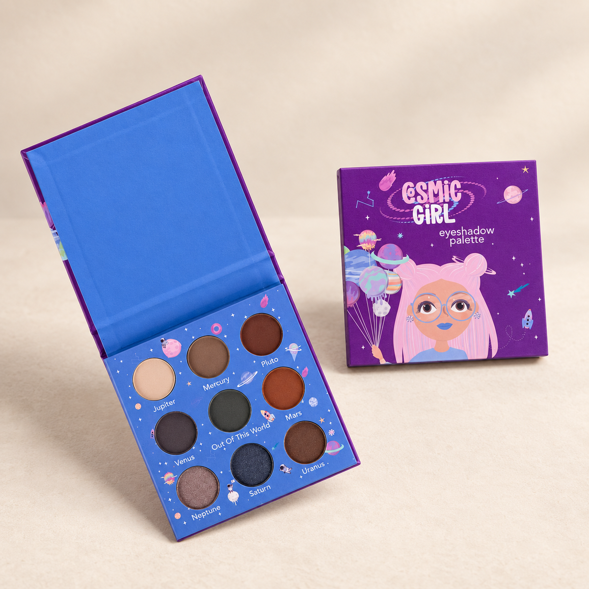 Cosmic Girl Eyeshadow Palette 9 Lidschattenfarben im Space-Design