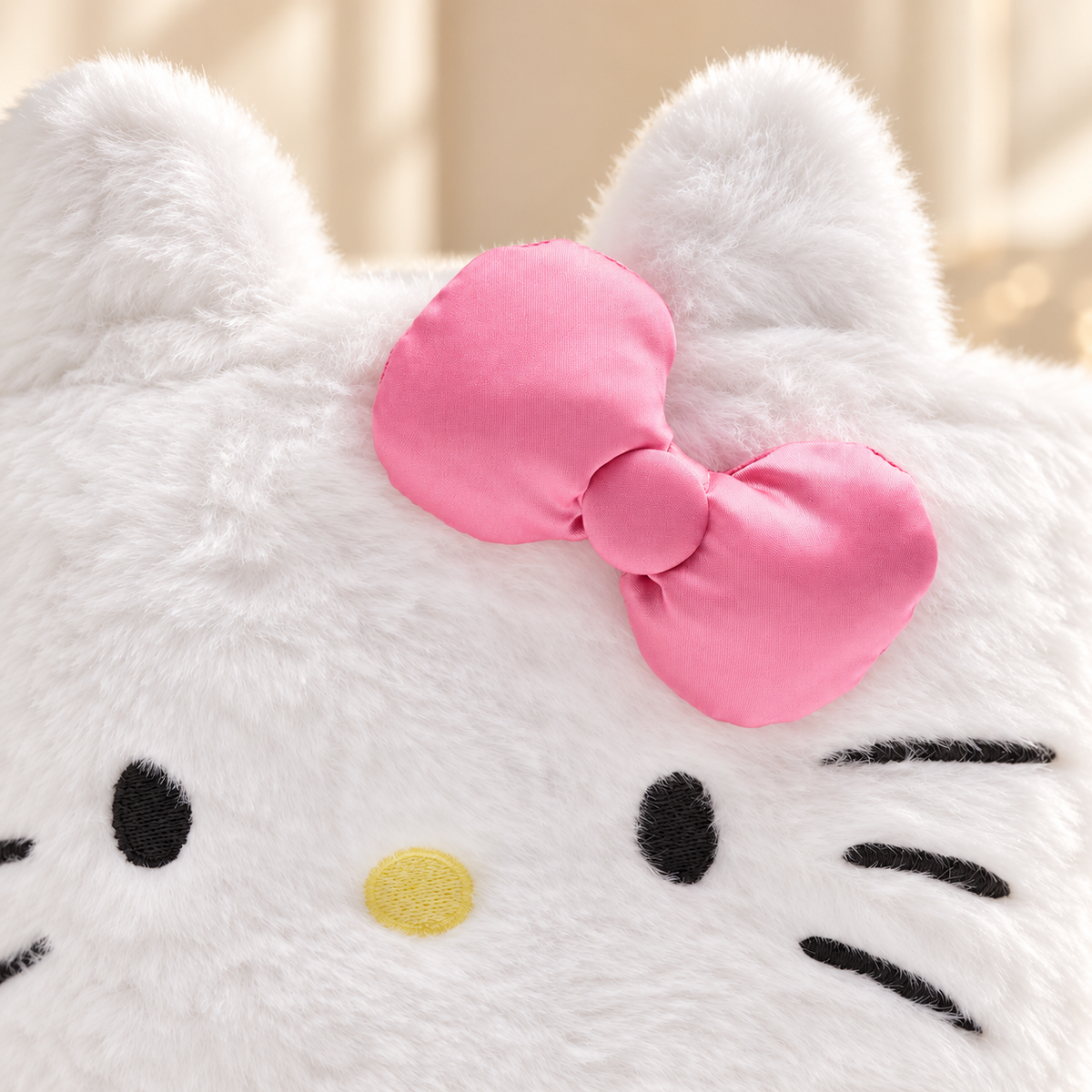 Hello Kitty Aufbewahrungskorb mit Kunstpelz – 24 × 29 cm