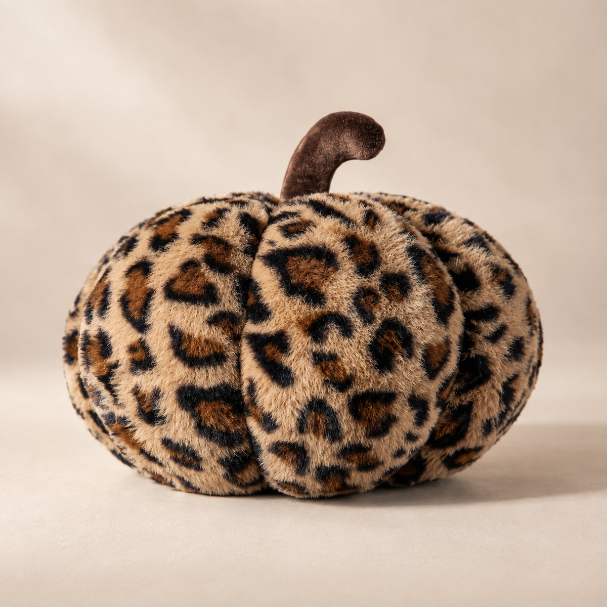 Dekokissen Kürbis im Leopardenmuster  Ø ca. 30 cm Deko