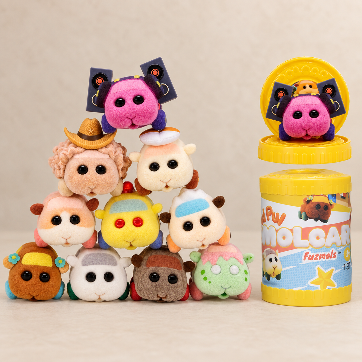 PUI PUI MOLCAR Fuzmols  1 Überraschungsfigur / Sammelfigur