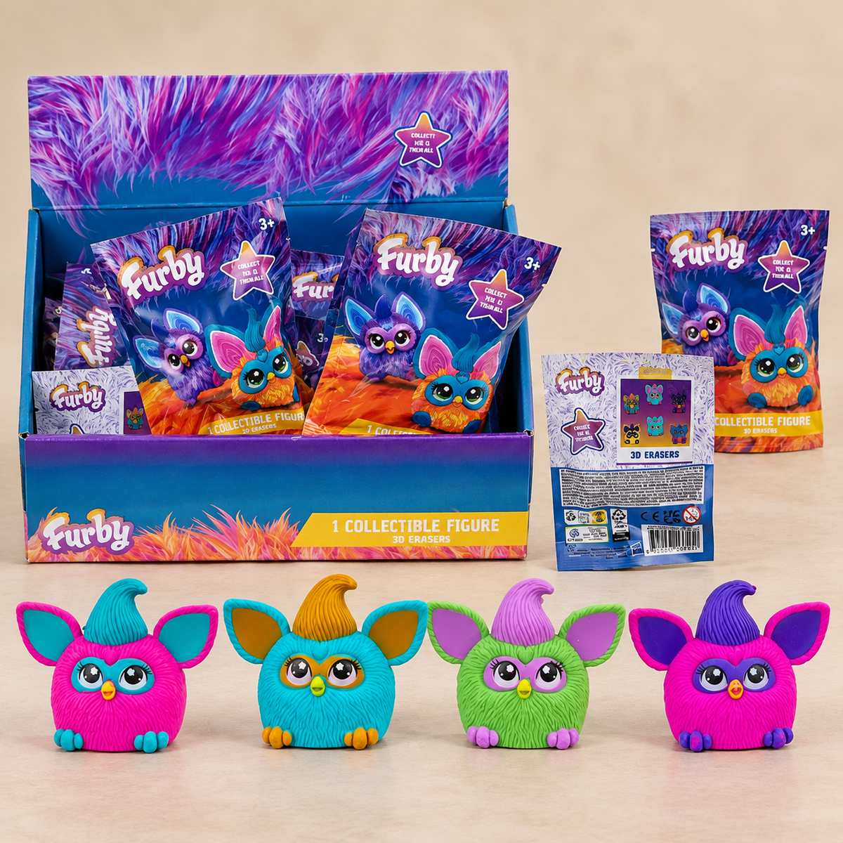 Furby 3D Radiergummi  Überraschungsfigur im Blindbag