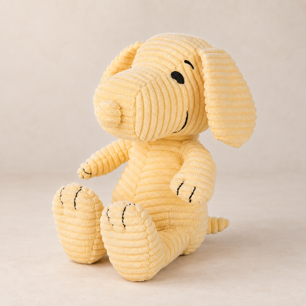 Snoopy ECO Corduroy Pastell Rosa, Gelb oder Grün  19 cm Plüsch