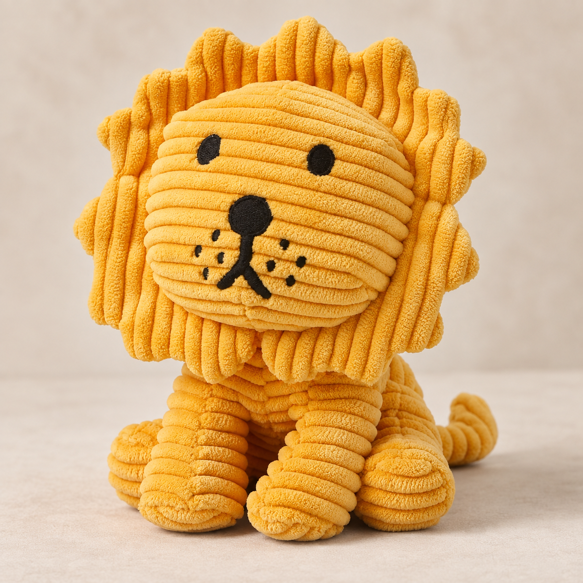 Lion Corduroy Plüschfigur 24 cm / 10" Gelb  Bon Ton Toys