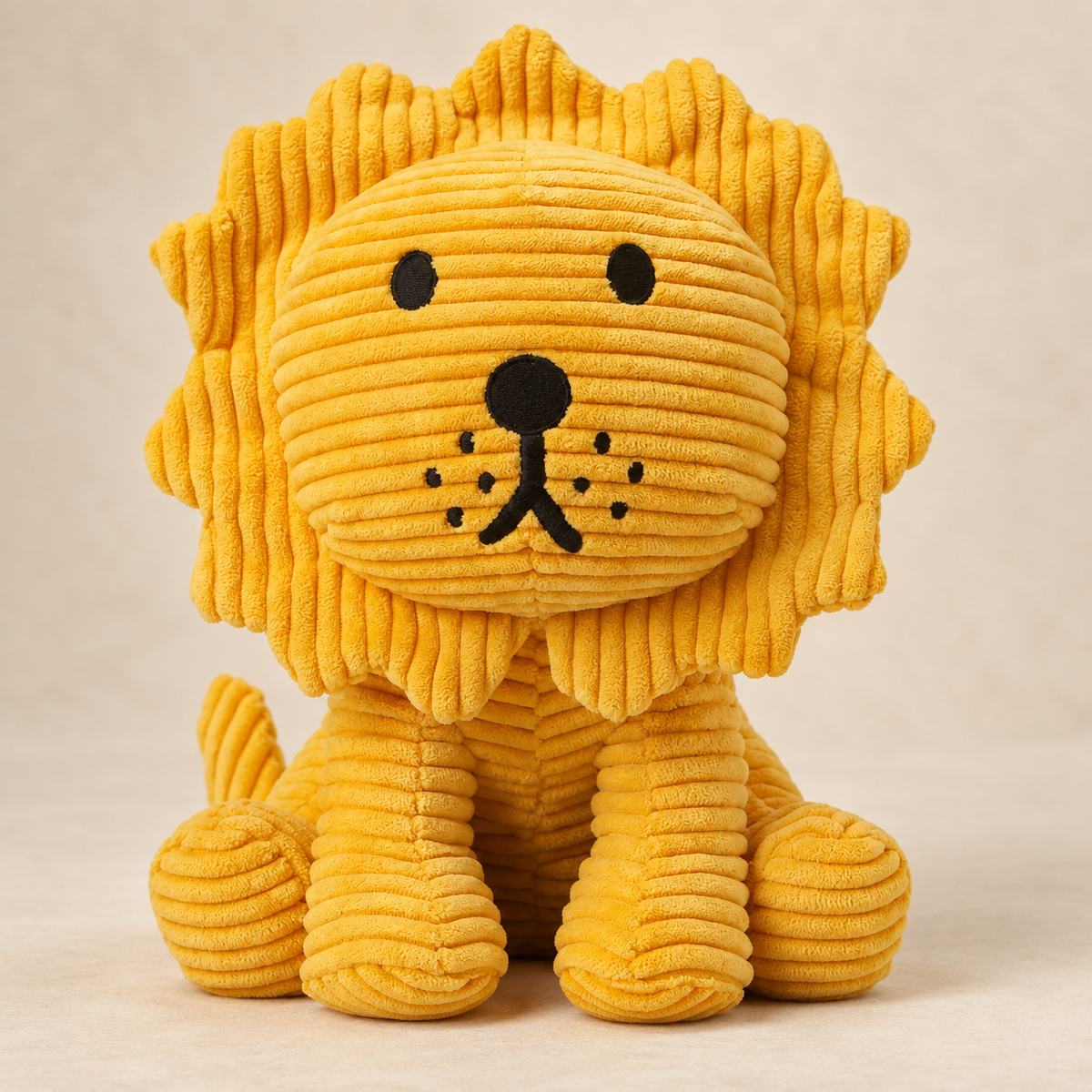 Lion Corduroy Plüschfigur 24 cm / 10" Gelb  Bon Ton Toys
