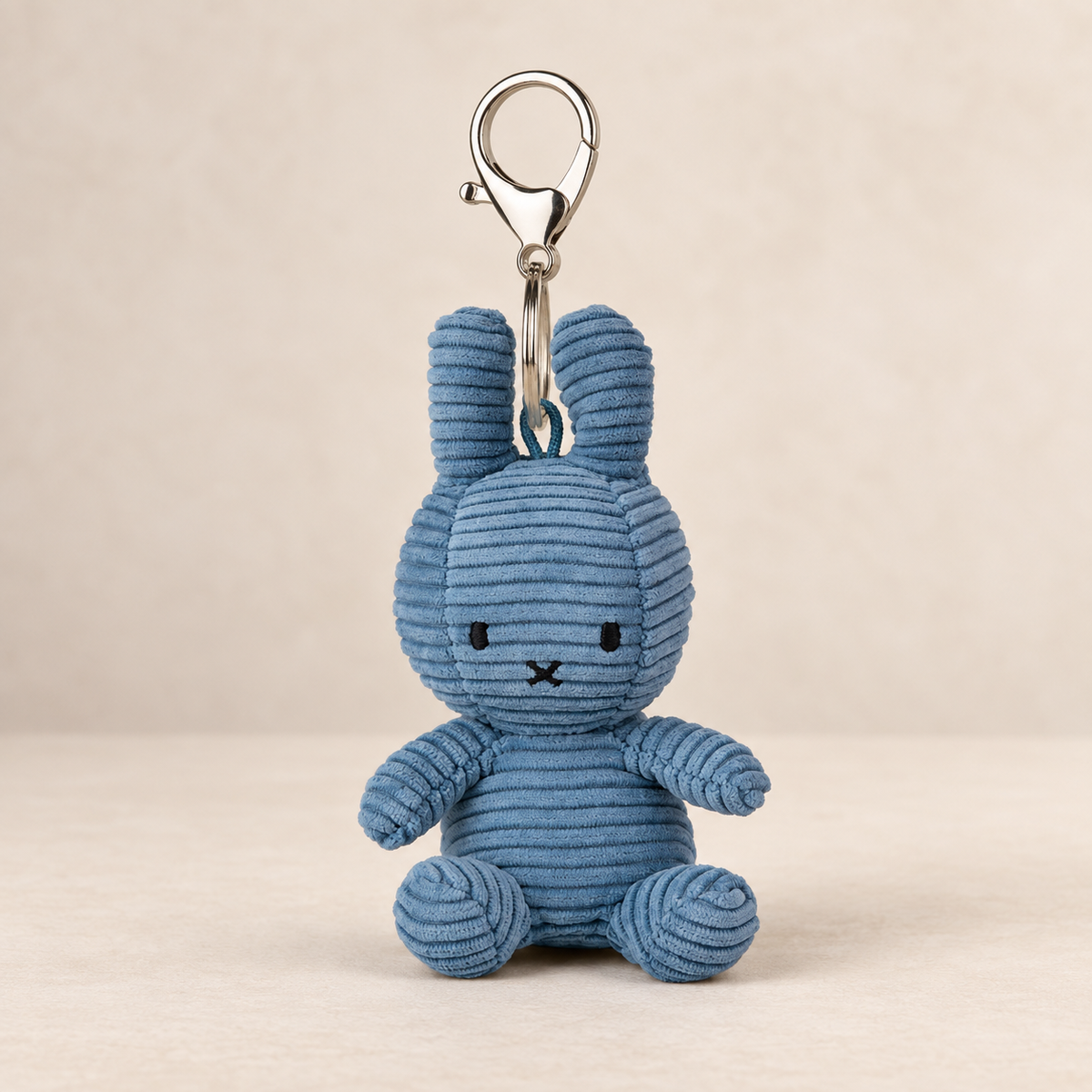 BLAU Miffy Keychain ECO Corduroy 10 cm / 4" Schlüsselanhänger von Bon Ton Toys