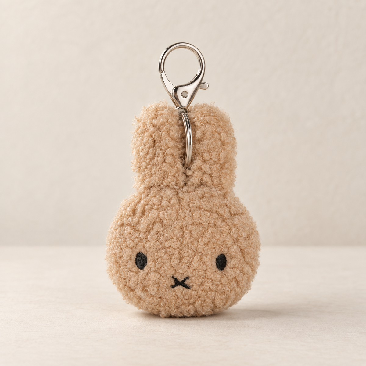 Beige Miffy Flat Keychain ECO Tiny Teddy 10 cm / 4" Bon Ton Toys