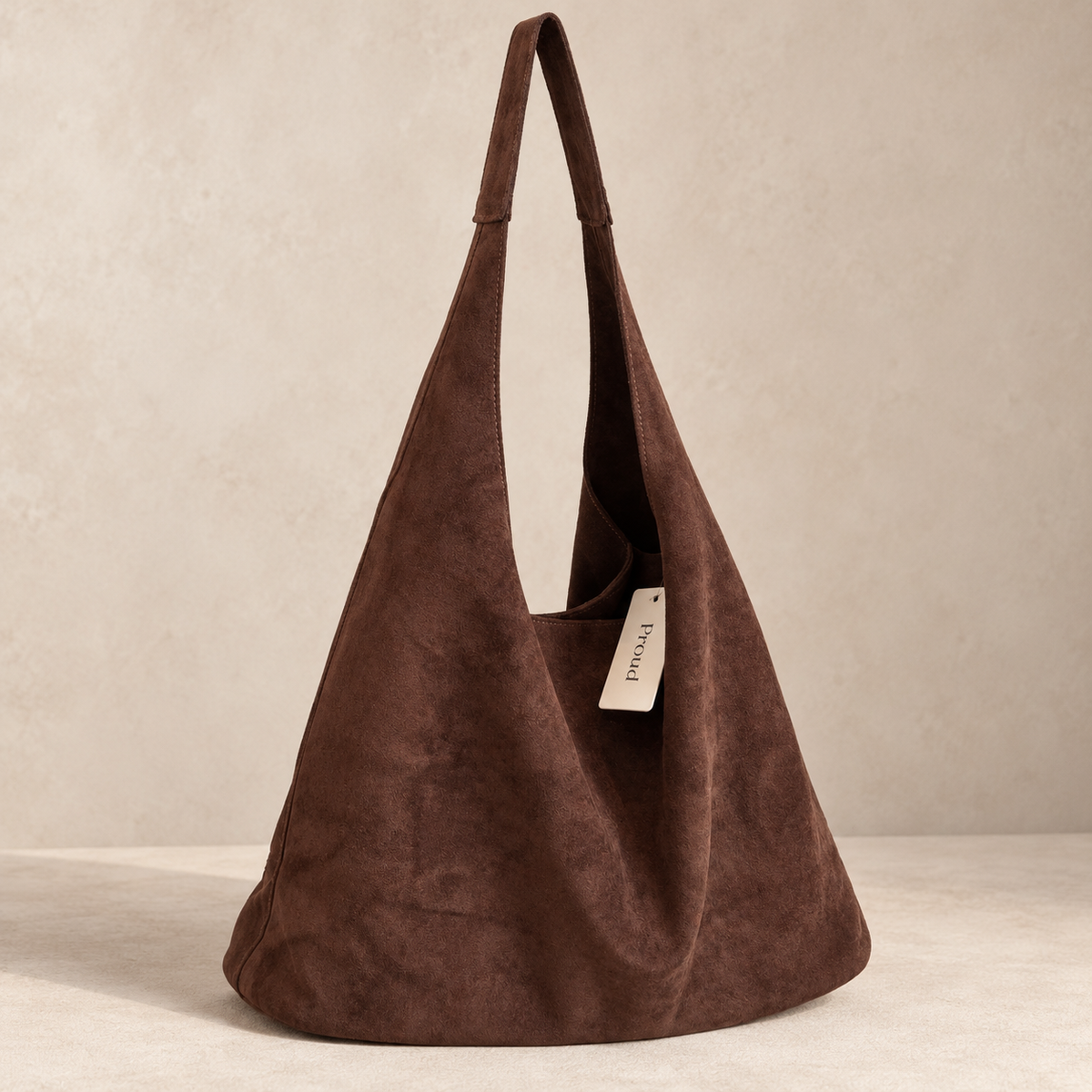 Schultertasche 2-in-1 – Braun mit herausnehmbarer Innentasche Tasche