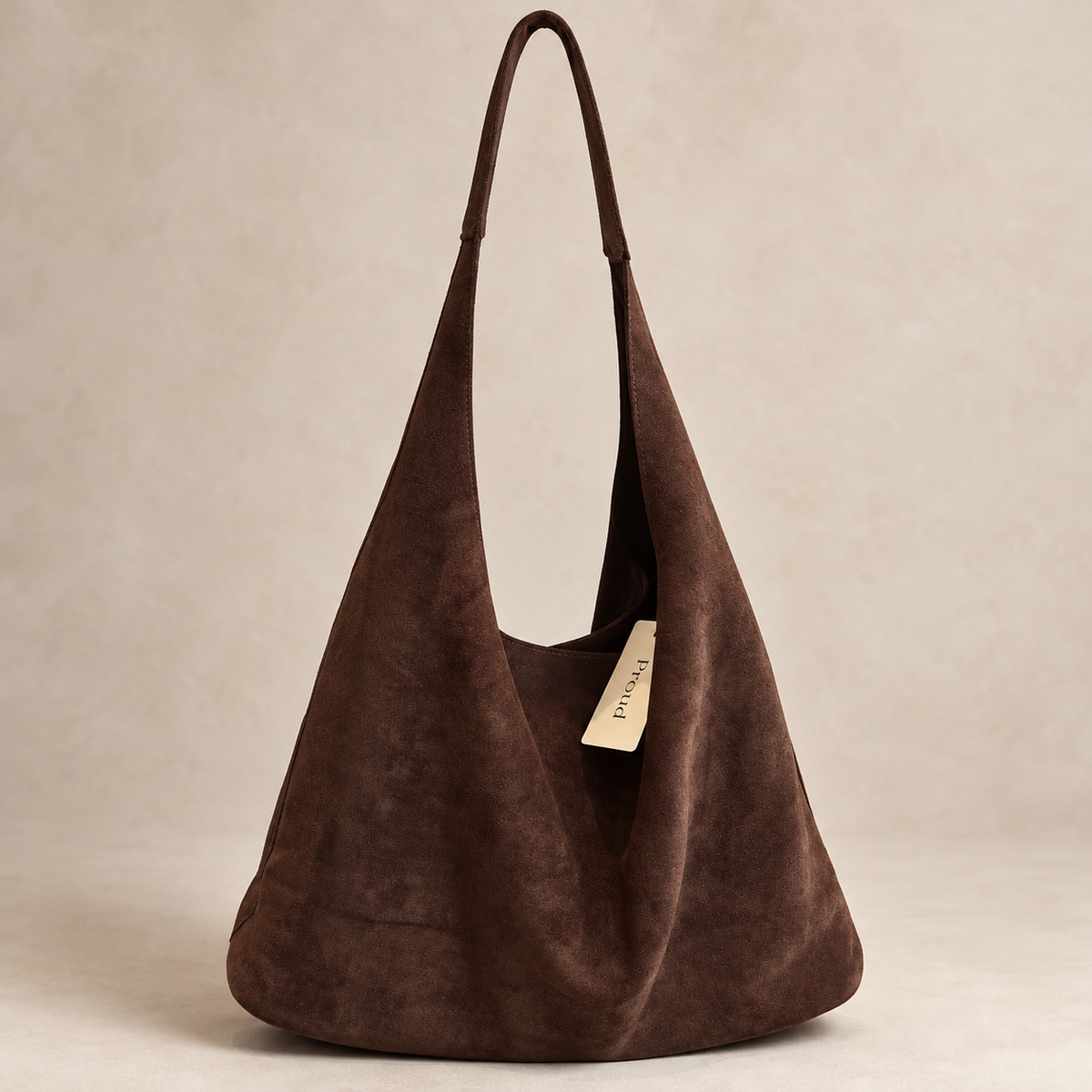 Schultertasche 2-in-1 – Braun mit herausnehmbarer Innentasche Tasche