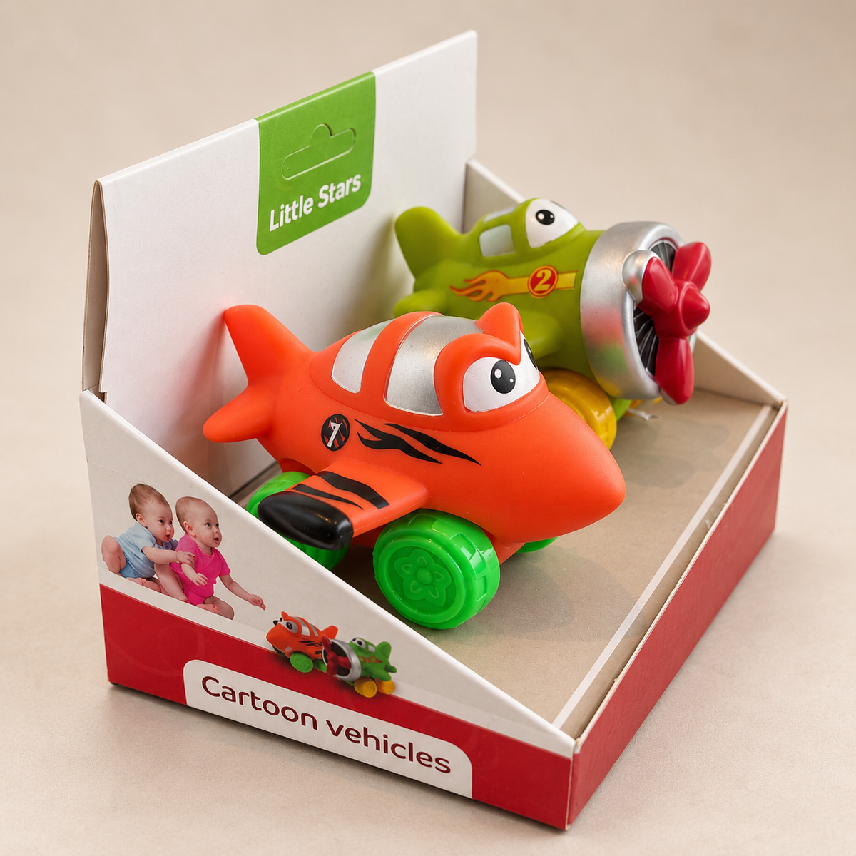 Toi-Toys „Little Stars“ Cartoon-Flugzeuge – 2er-Set ab 18 Monaten