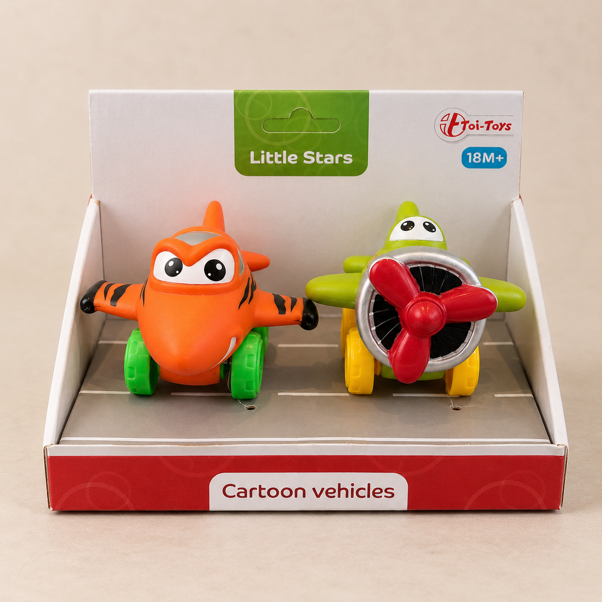 Toi-Toys „Little Stars“ Cartoon-Flugzeuge – 2er-Set ab 18 Monaten