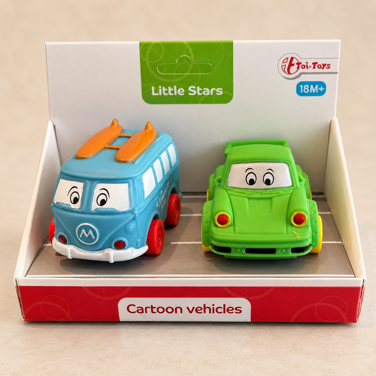 Toi-Toys „Little Stars“ Cartoon-Fahrzeuge  2er-Set ab 18 Monaten
