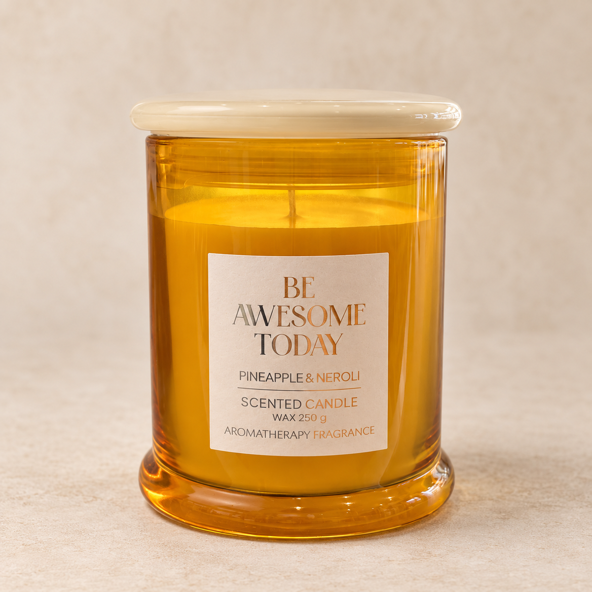 Duftkerze „Be Awesome Today“ – Pineapple & Neroli, 250 g