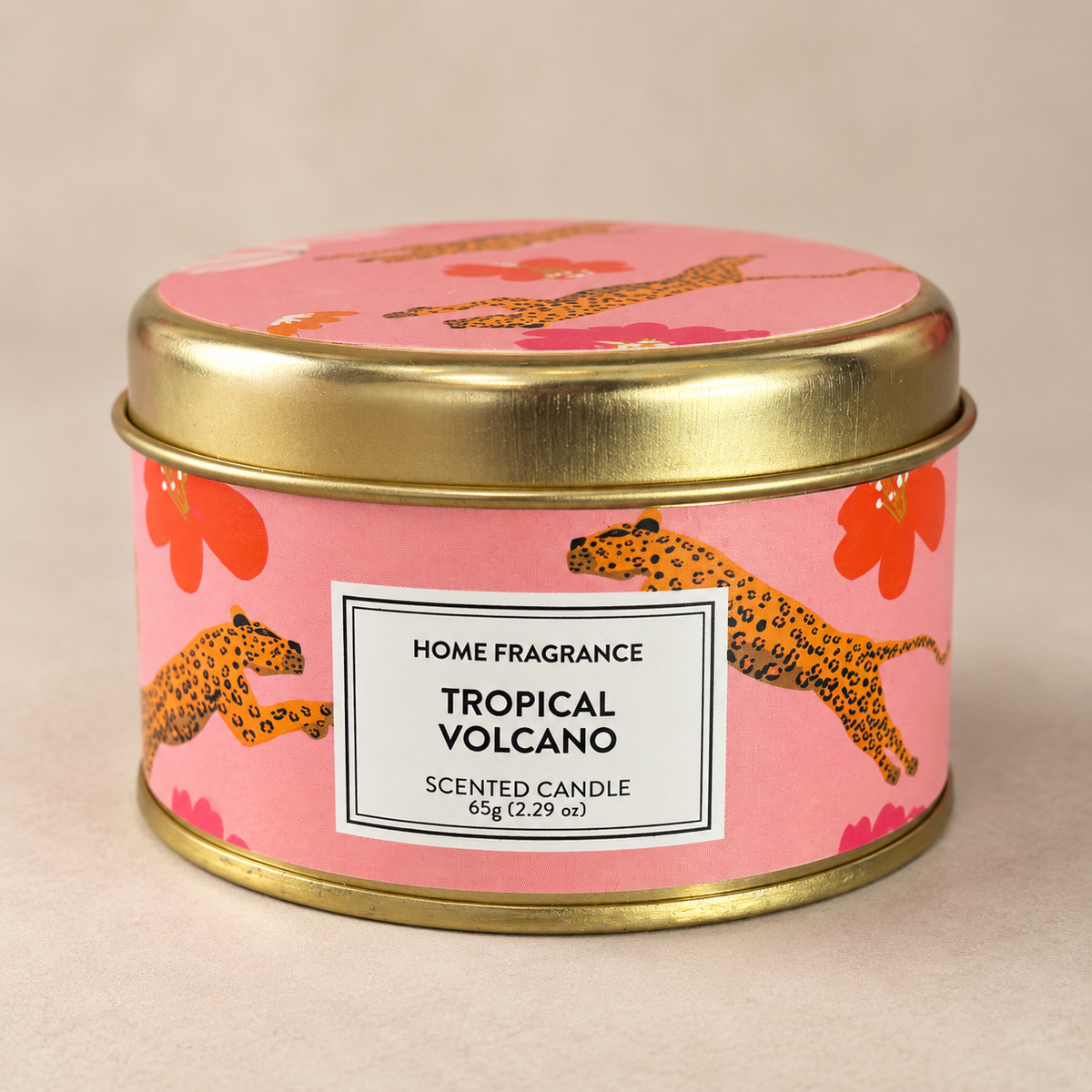 Duftkerze „Tropical Volcano“ – 65 g in dekorativer Dose Leo