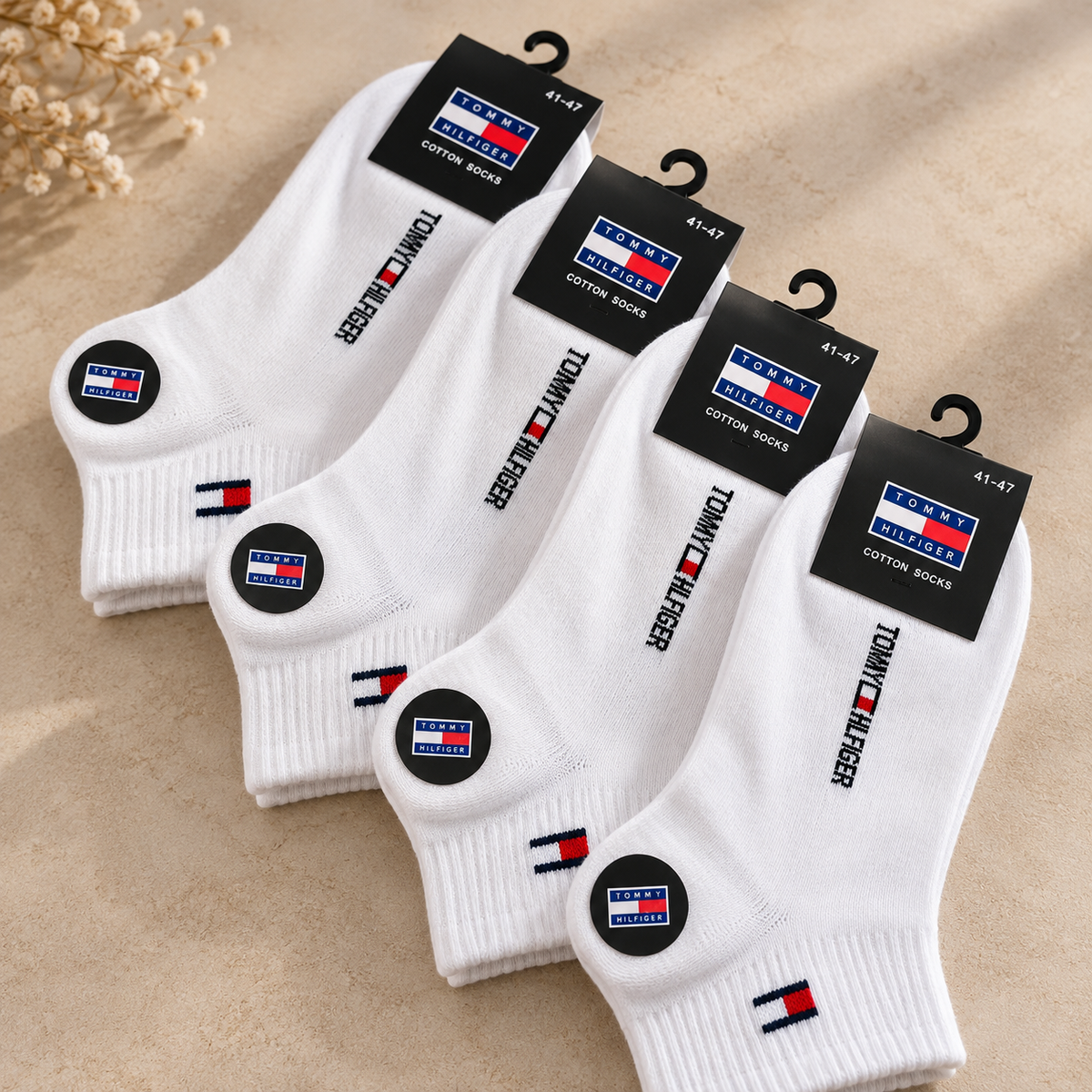 Tommy Hilfiger Kurzsocken  Socken Weiß | Größe 41–47