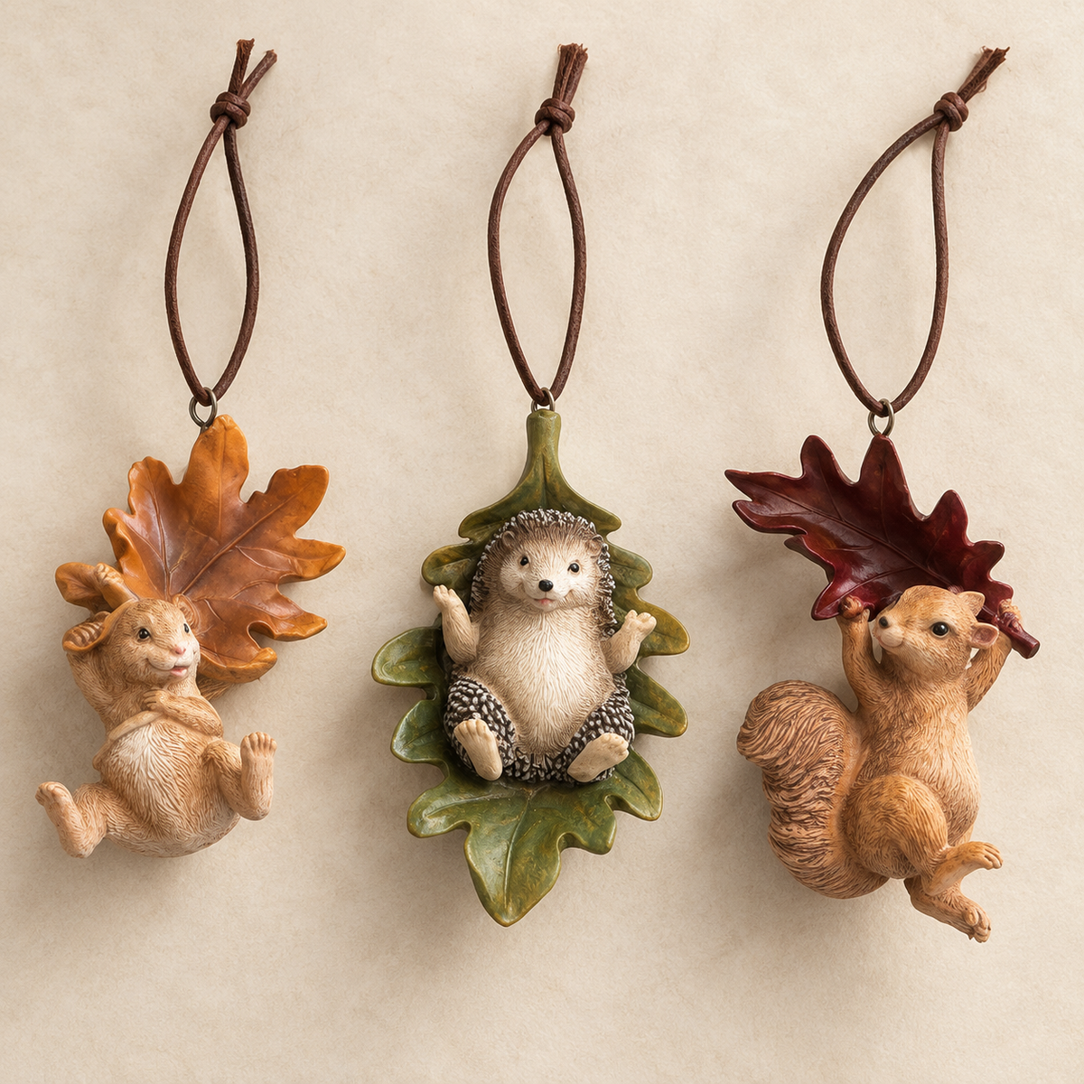 Dekohänger „Herbstfreunde“  3er-Set mit Waldtieren Herbstdeko