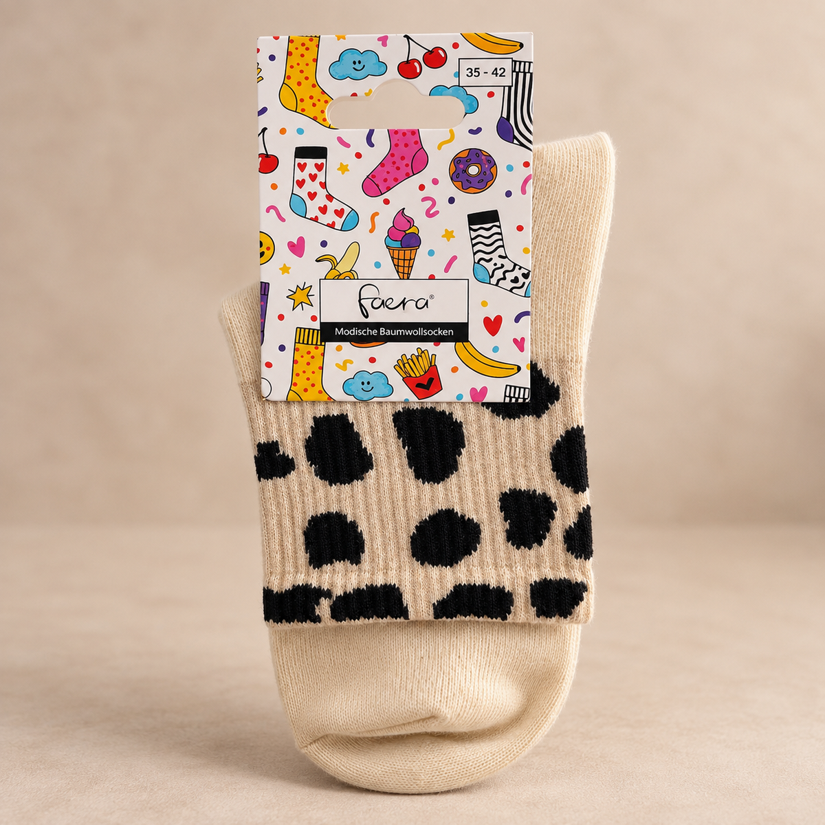 Damen Socken im Leo-Look  verschiedene Farben Leoparden Leopard