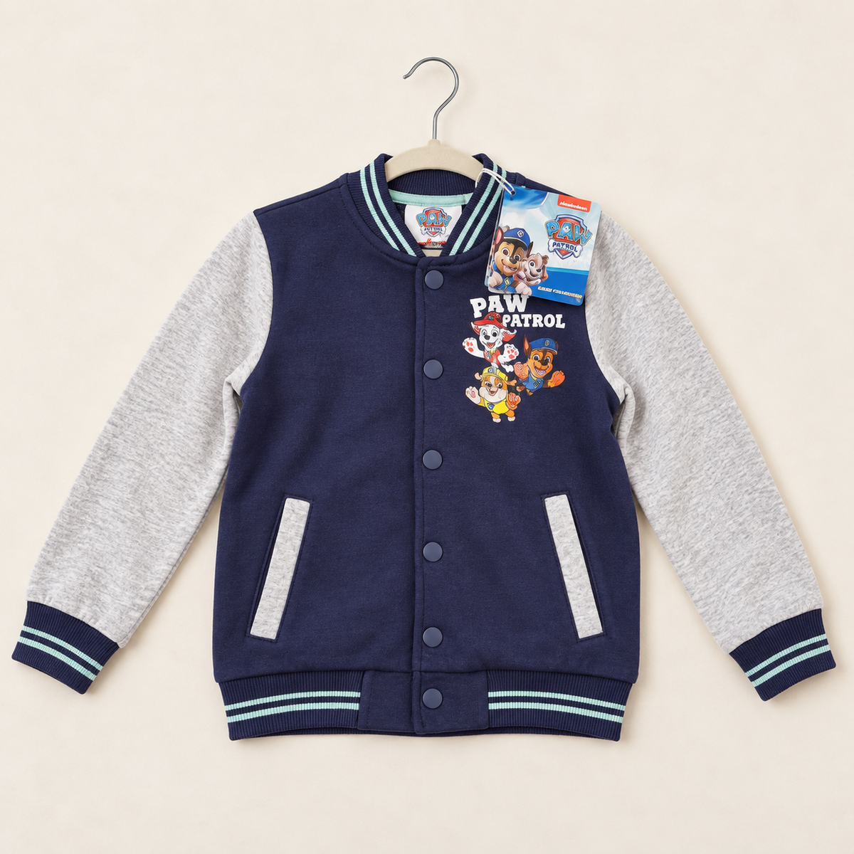 PAW Patrol Kinder Collegejacke Oberteil  Dunkelblau/Grau