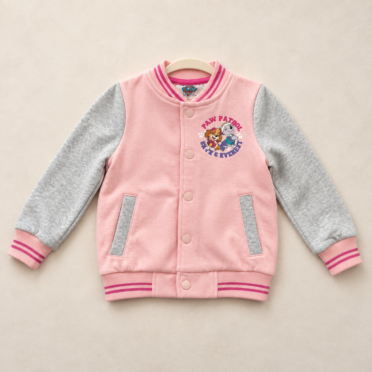 PAW Patrol Mädchen Collegejacke / Oberteil  Rosa/Grau