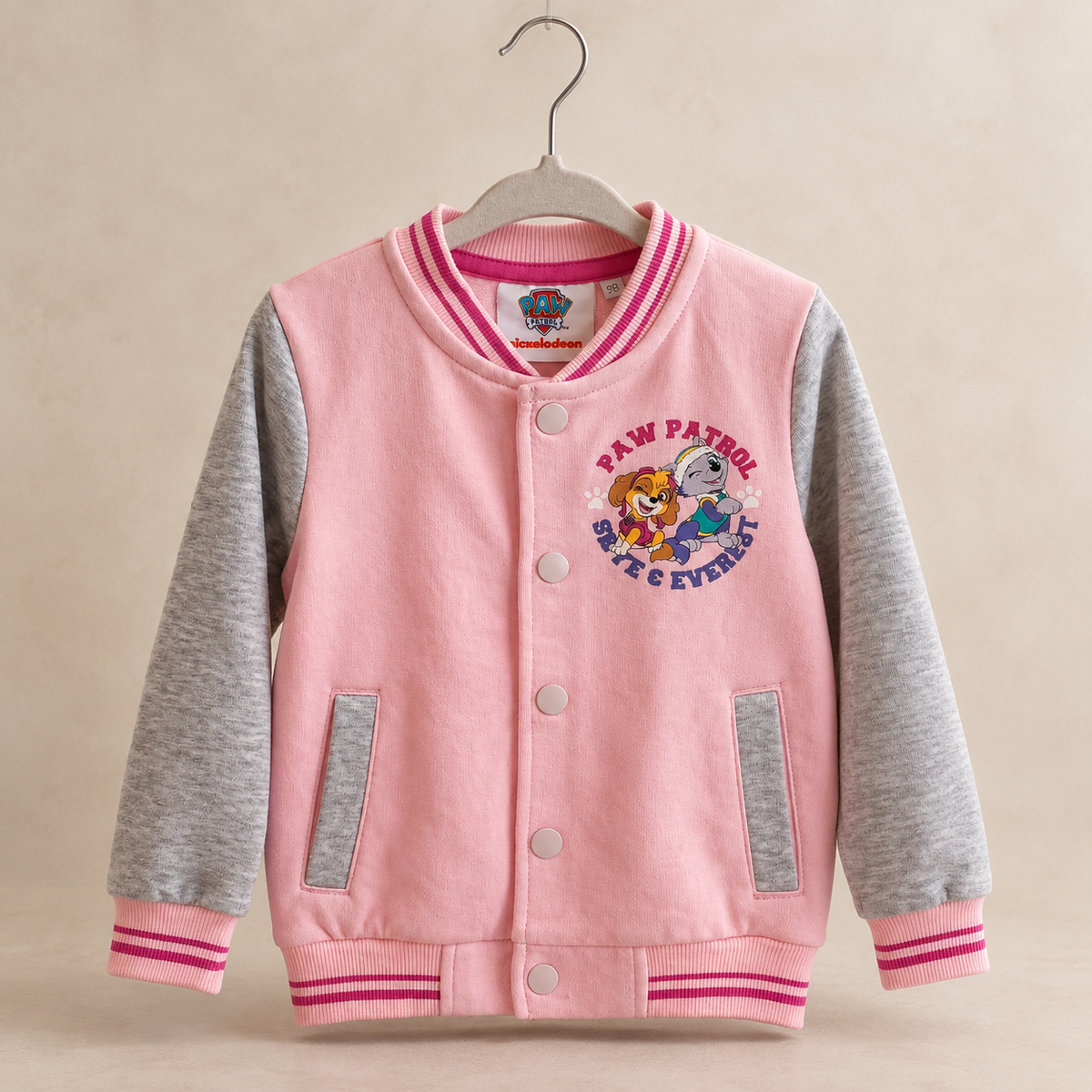 PAW Patrol Mädchen Collegejacke / Oberteil  Rosa/Grau