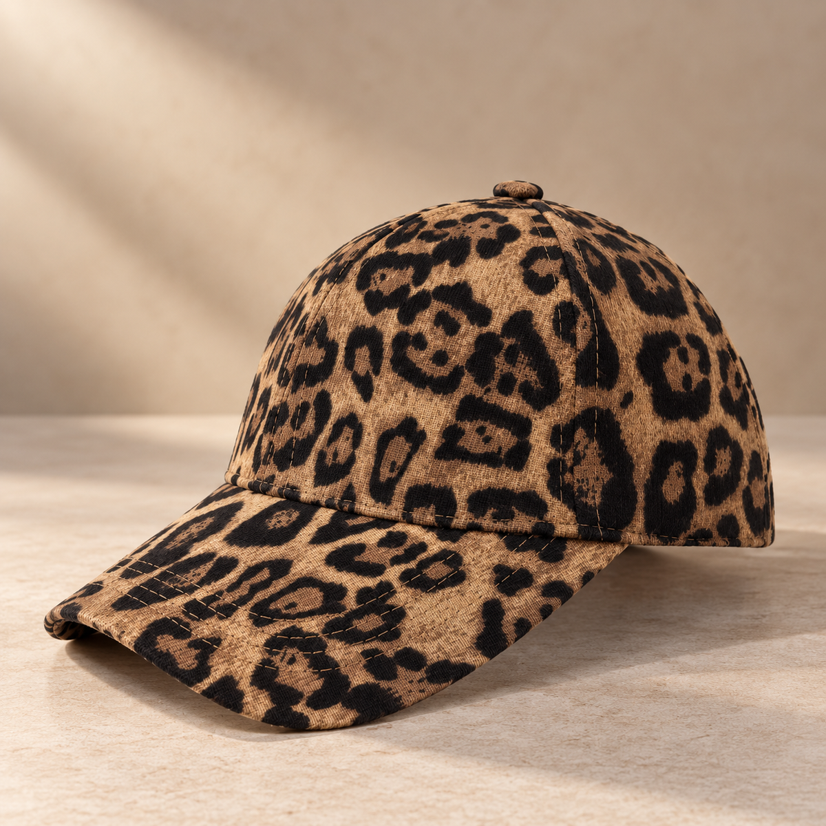 Leo Cap Beige/Braun Leopard Mütze / Cap / Kappe