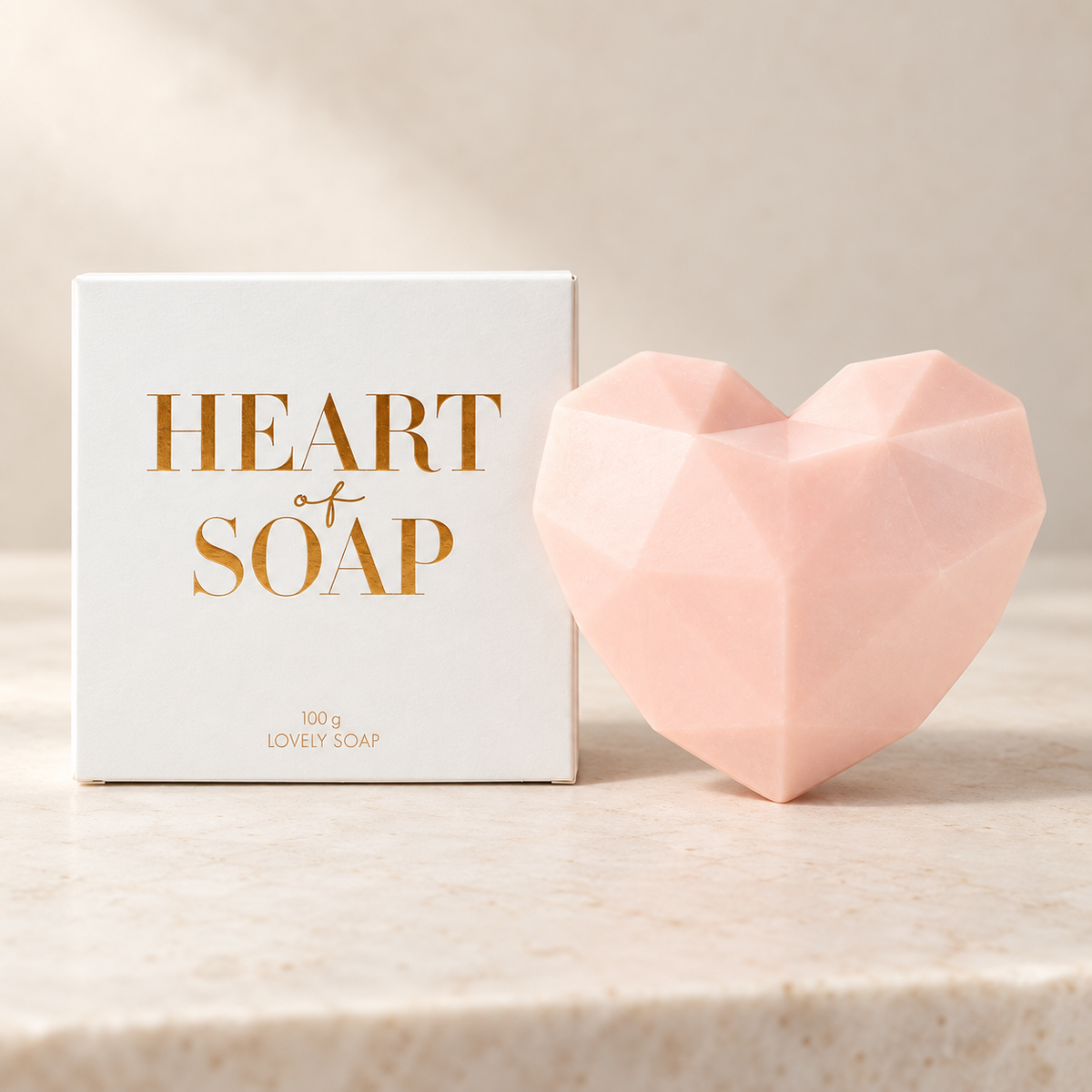 DEARSOAP „Little Heart of Soap“ – Herzseife Rosa  100 g