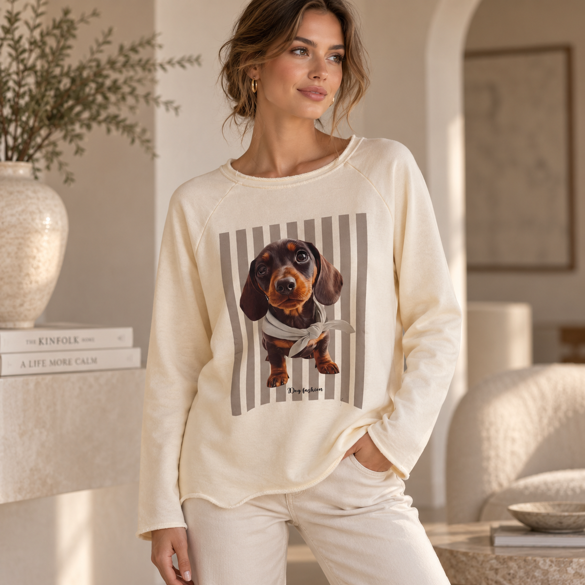 Oversize Shirt Oberteil Dackel „Dog Fashion“  One Size