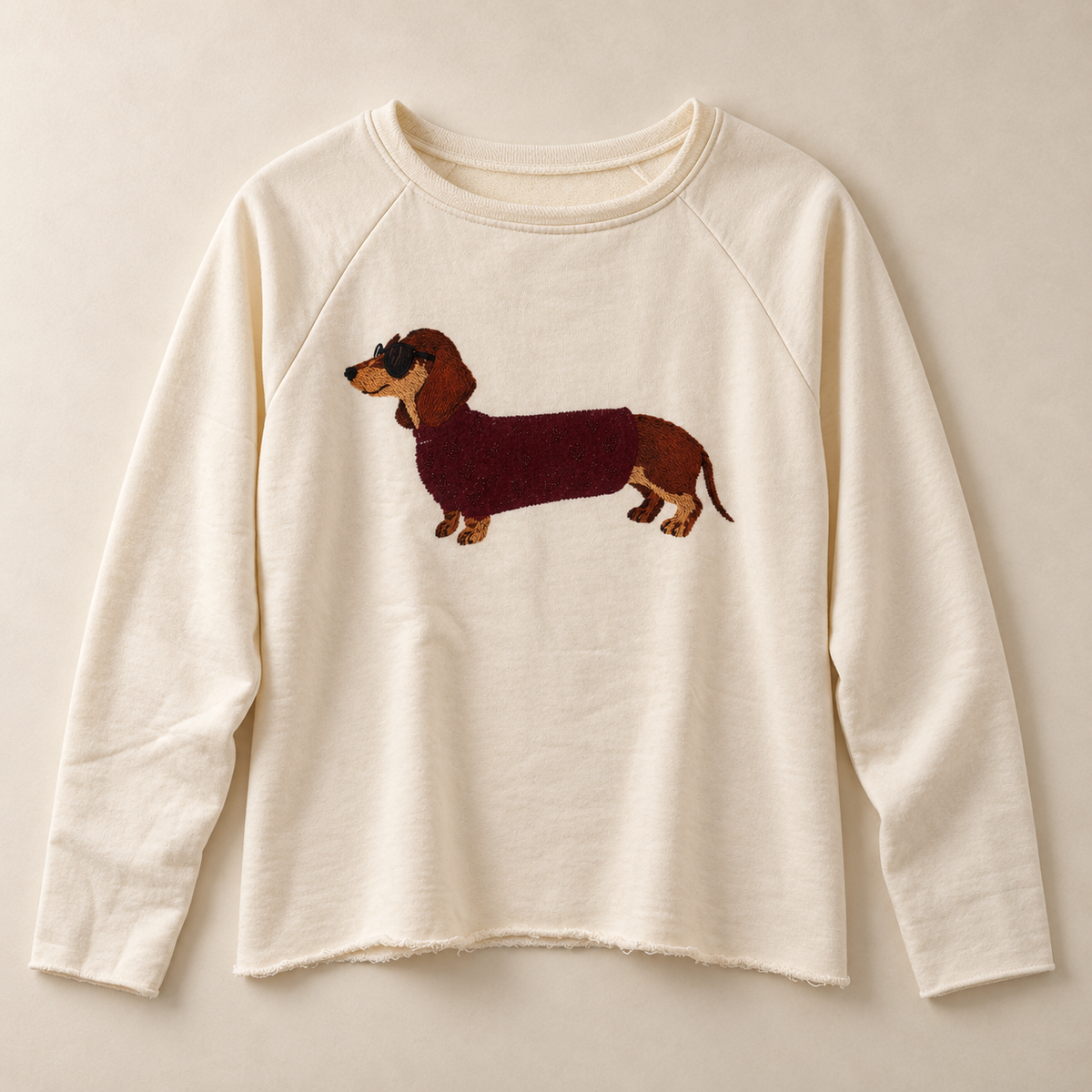 Oberteil Sweatshirt „Dackel“  One Size