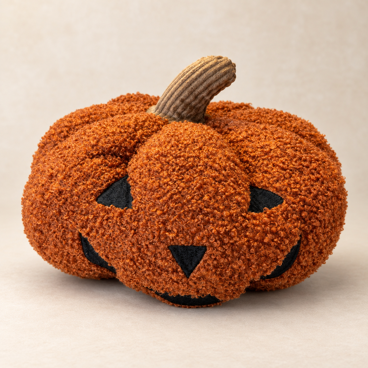 Halloween Plüschkürbis Ø 25 cm  Kürbis Deko mit Gesicht Orange